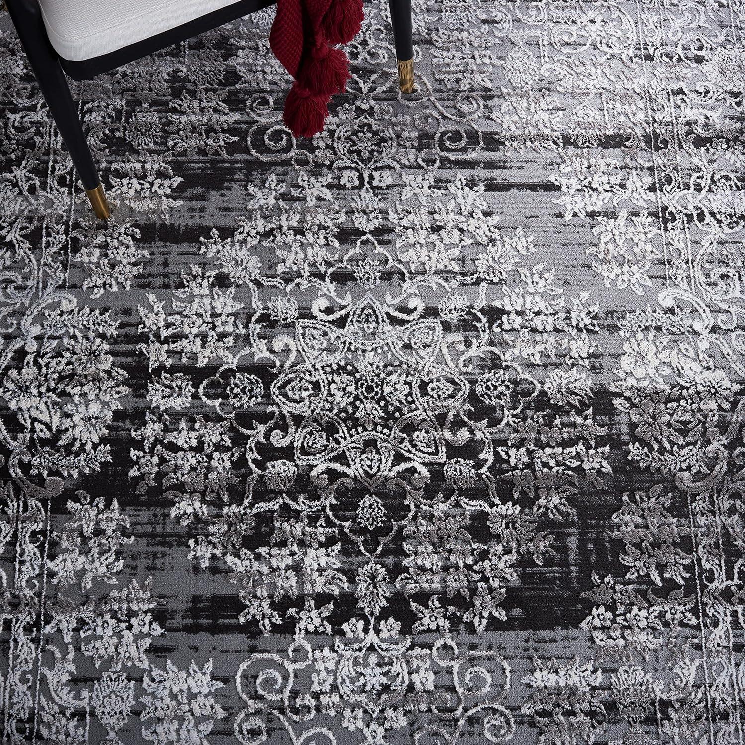 Amelia ALA298 Power Loomed Area Rug - Charcoal/Gray - 4'5"x6'5" - Safavieh.