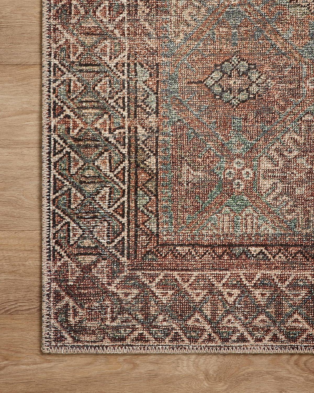 Amber Lewis x Loloi Billie Aqua / Rust Area Rug