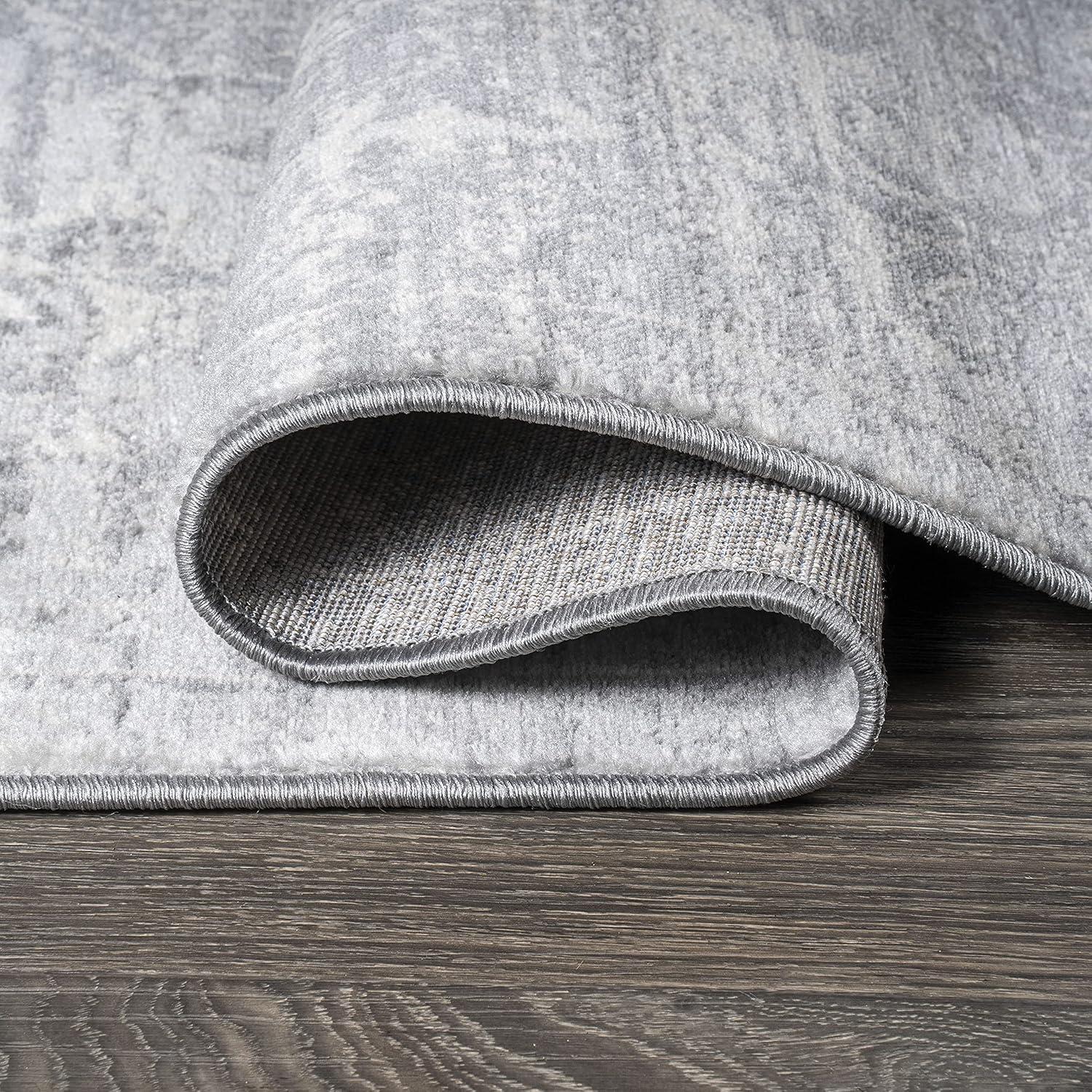 4' X 6' Modern Persian Vintage Medallion Area Rug, Gray - JONATHAN Y