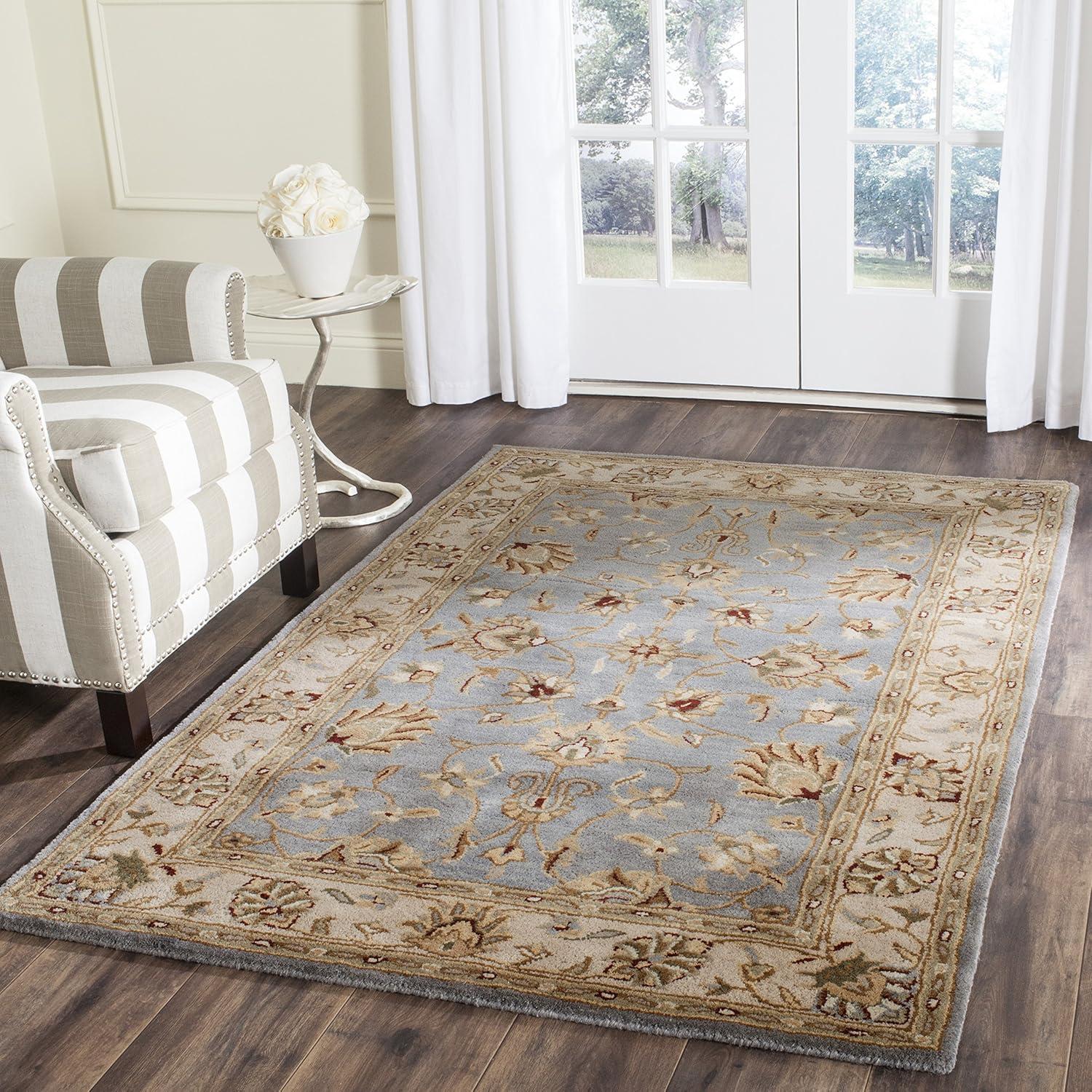 Royalty ROY343 Hand Tufted Area Rug - Blue/Beige - 6'x9' - Safavieh.