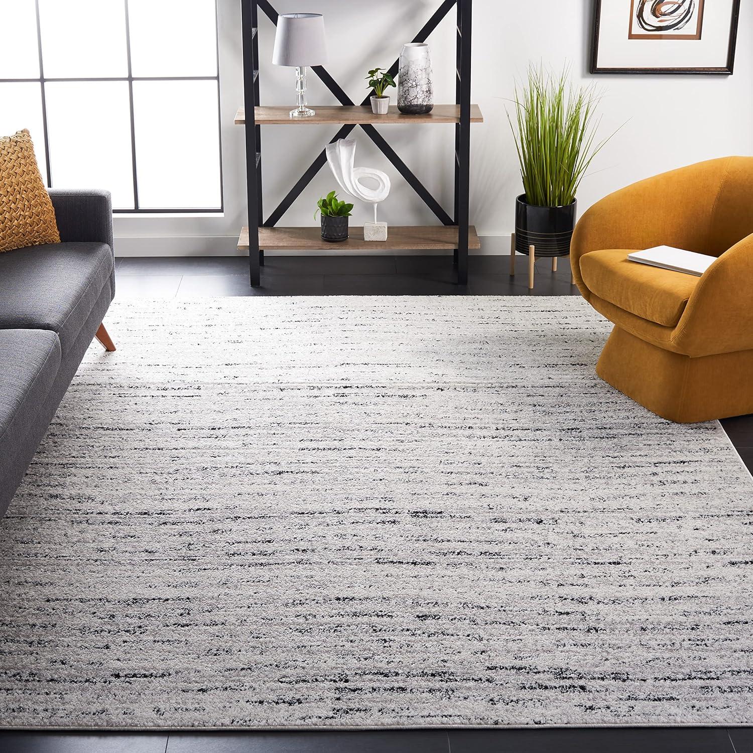 Adirondack ADR117 Machine Made Indoor Area Rug - Ivory/Silver - 8'x10' - Safavieh