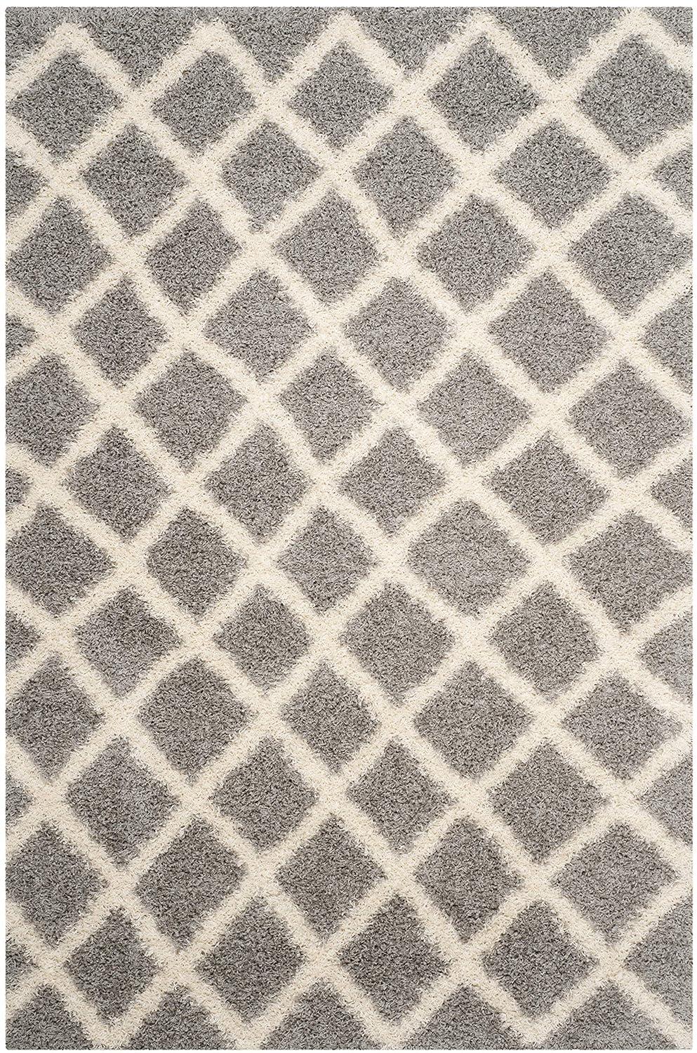 Dallas Shag SGD258 Power Loomed Indoor Area Rug - Grey/Ivory - 11'x15' - Safavieh.