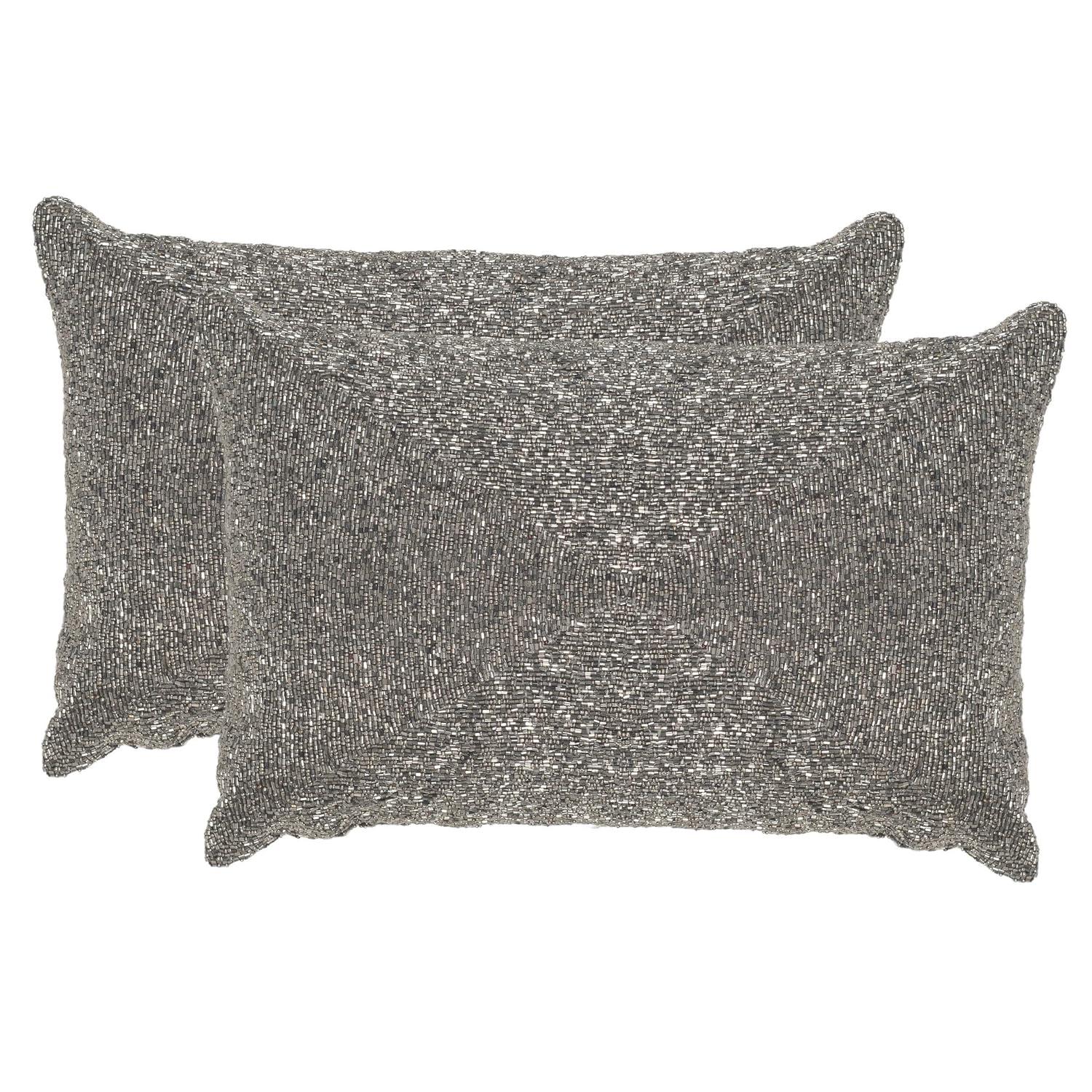 Appliqued Feather Throw Pillow (Set of 2)
