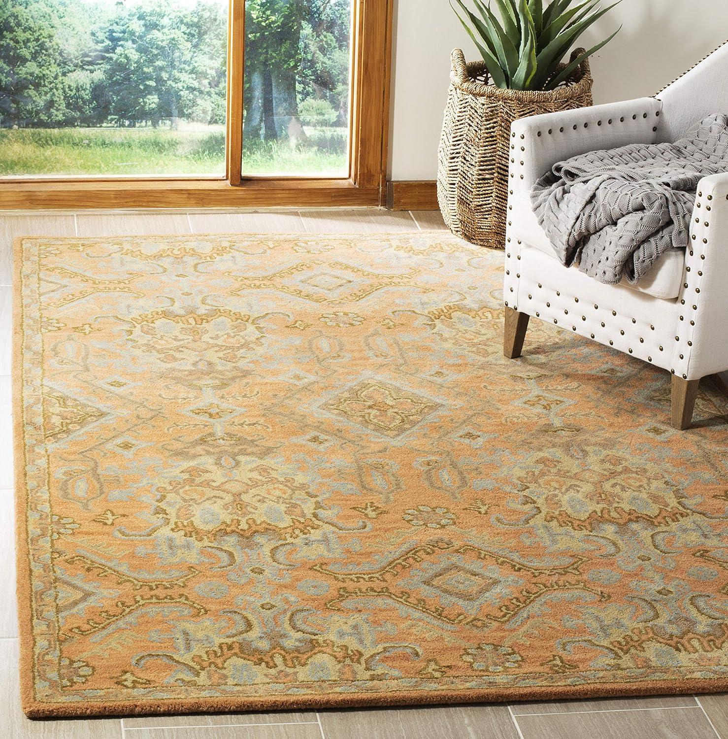 Wyndham WYD203 Hand Tufted Area Rug - Terracotta - 7'x7' - Safavieh.