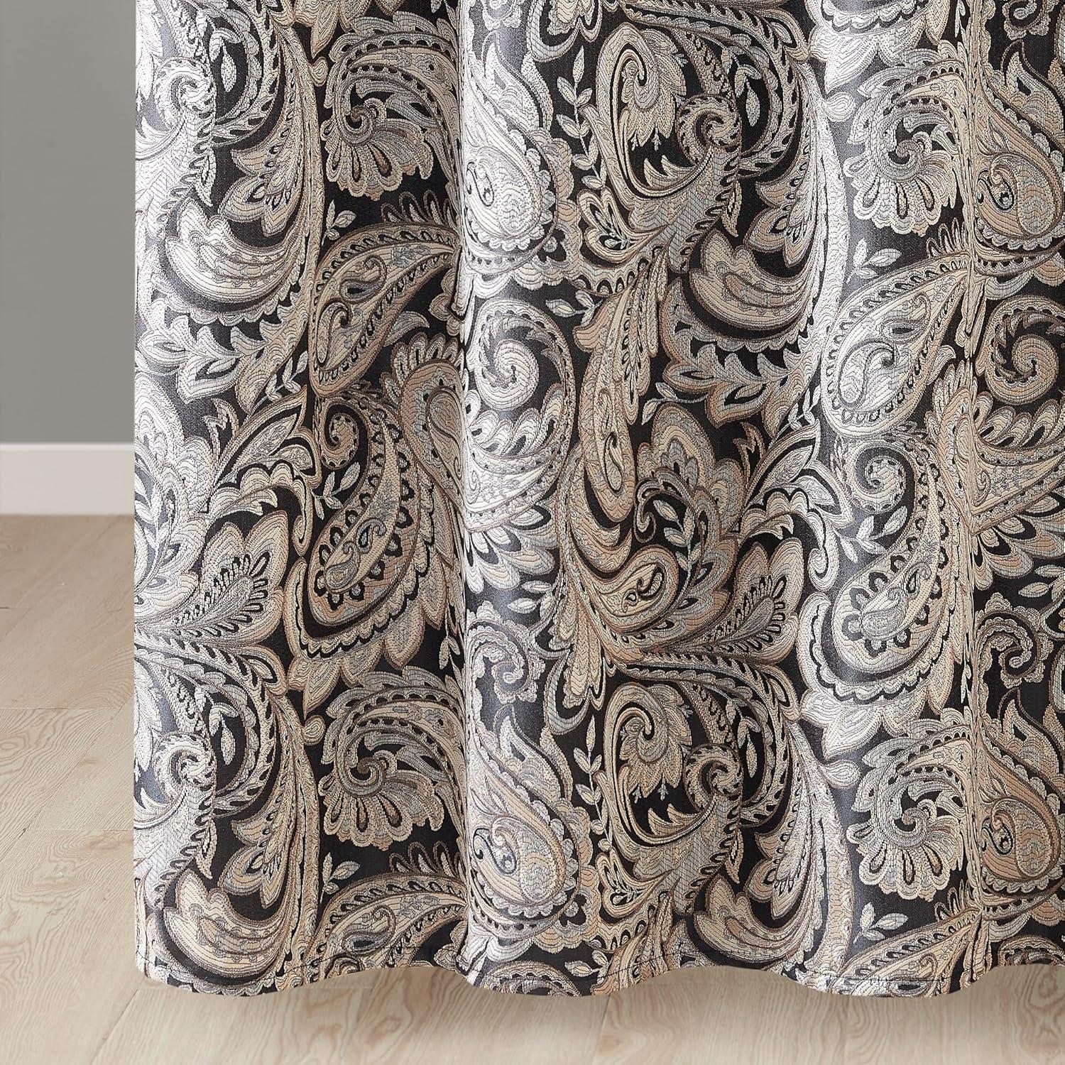 Madison Park Aubrey Paisley Jacquard Shower Curtain