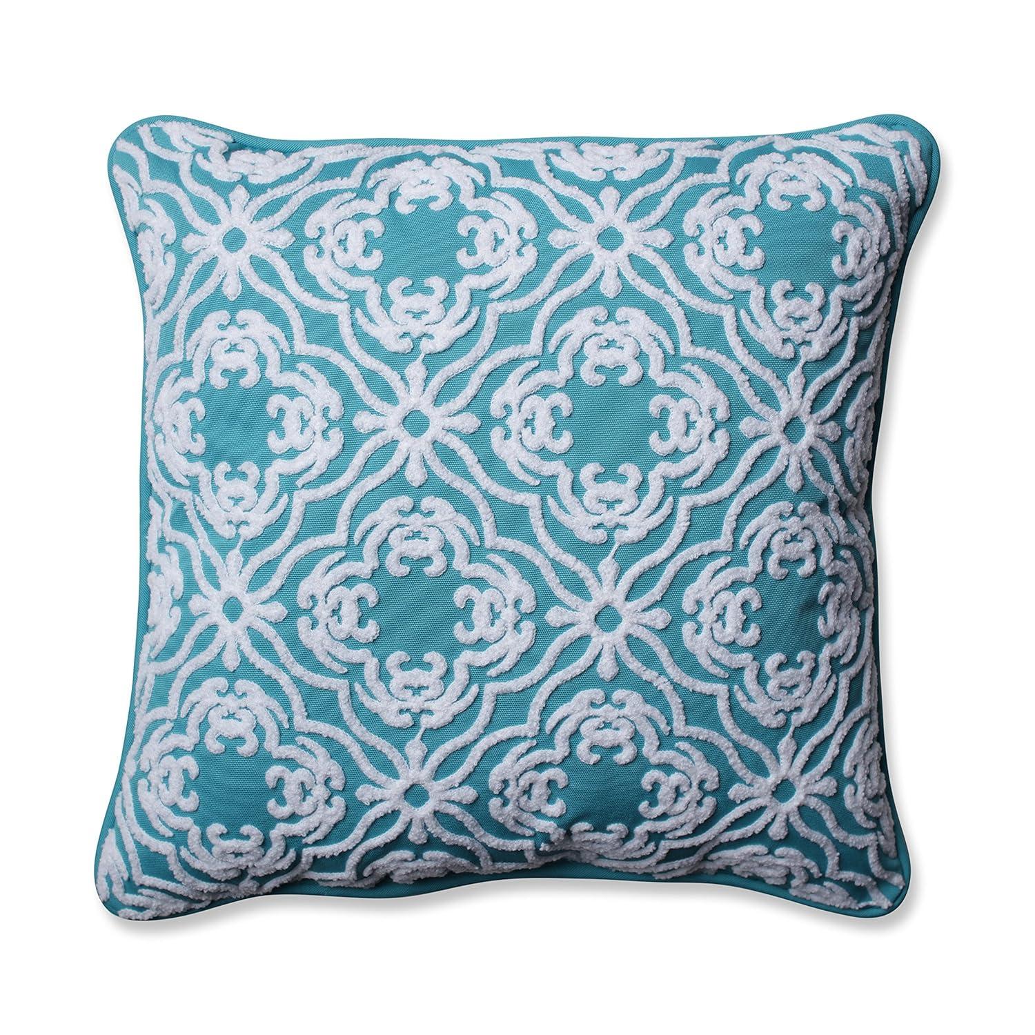 Allee Embroidered Indoor/Outdoor Reversible Throw Pillow