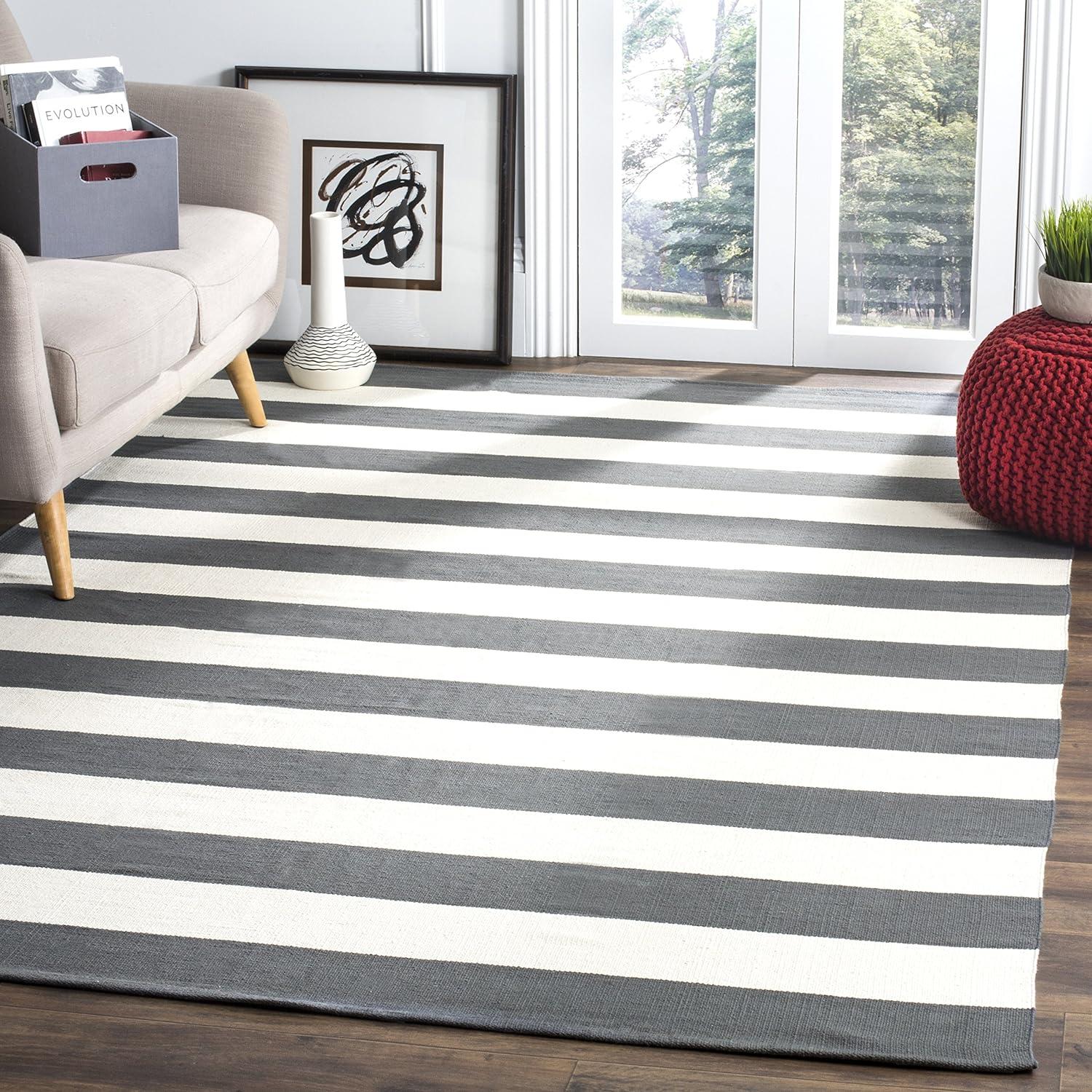 Montauk MTK712 Hand Woven Indoor Area Rug - Grey/Ivory - 6'x9' - Safavieh