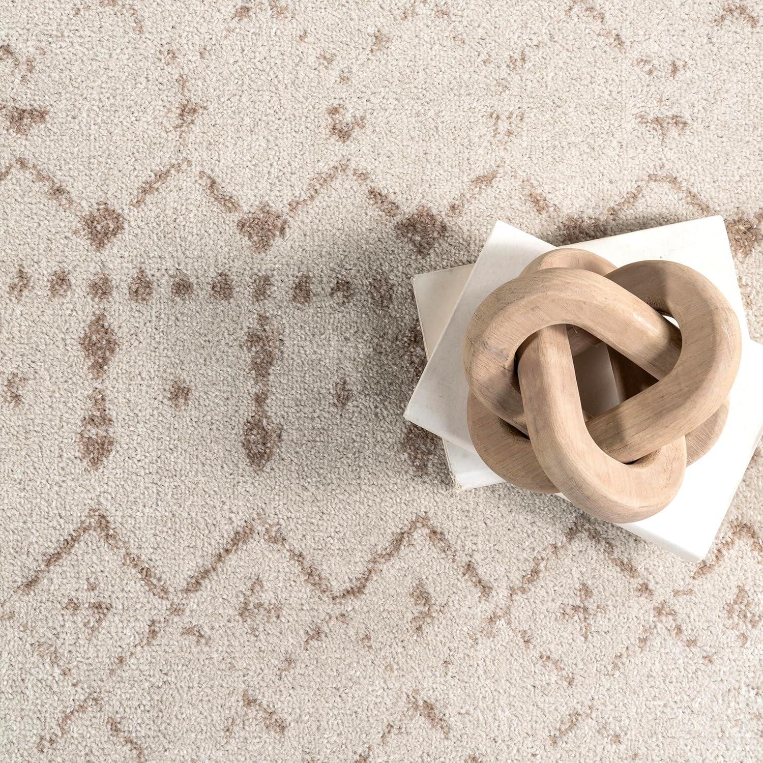 Nuloom Moroccan Blythe Indoor Area Rug, Round 6', Neutral