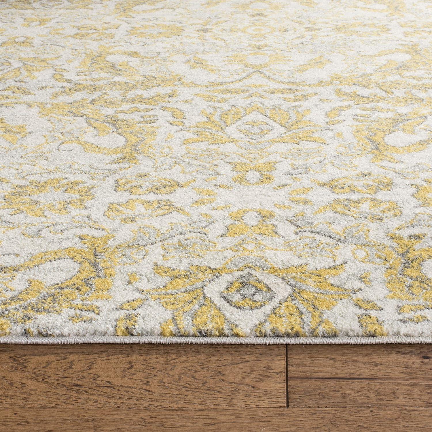 Evoke EVK238 Power Loomed Area Rug - Ivory/Gold - 8'x10' - Safavieh.