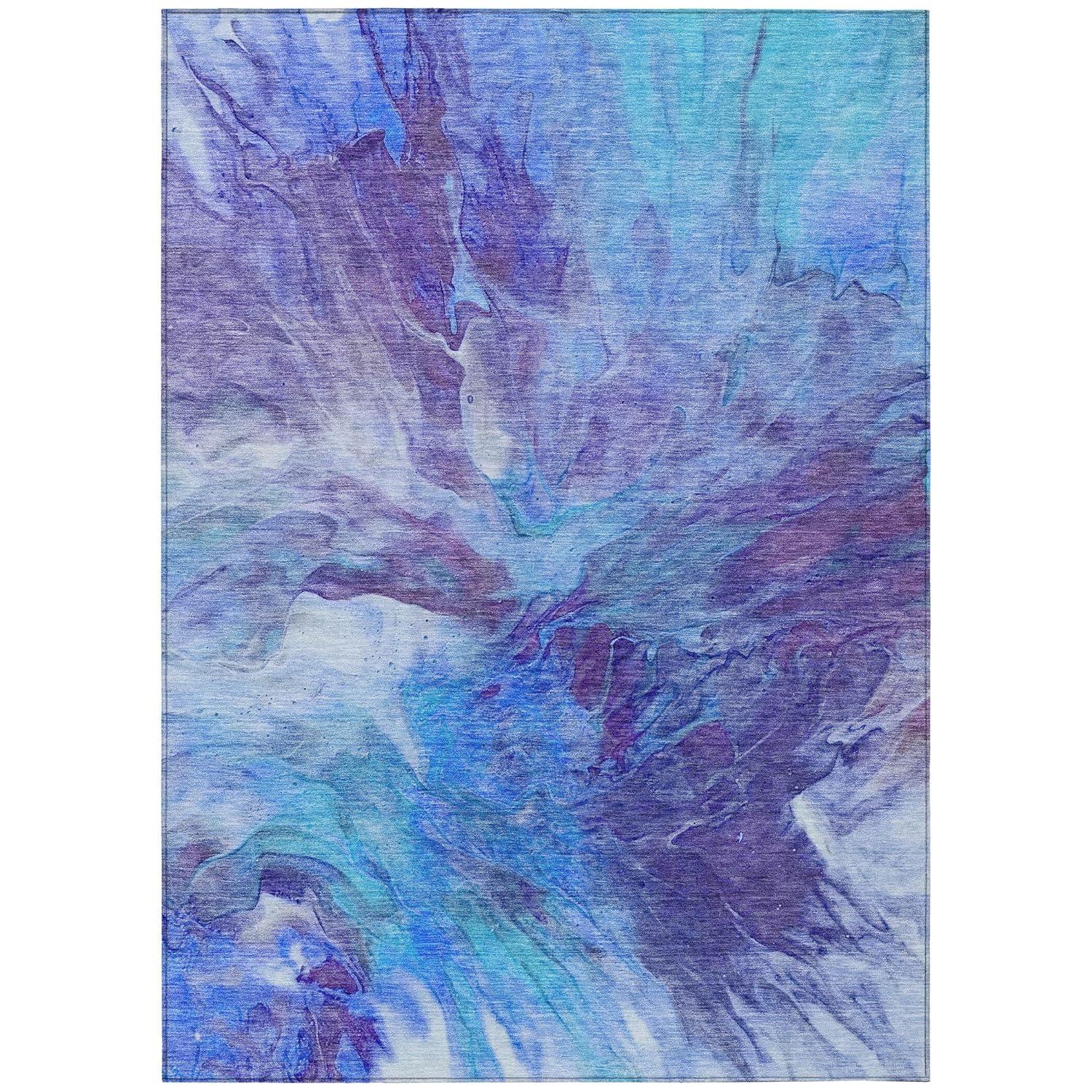 Addison Rugs Chantille Indoor/Outdoor Transitional Modern Blue Washable Rectangle Rug, 3' x 5'