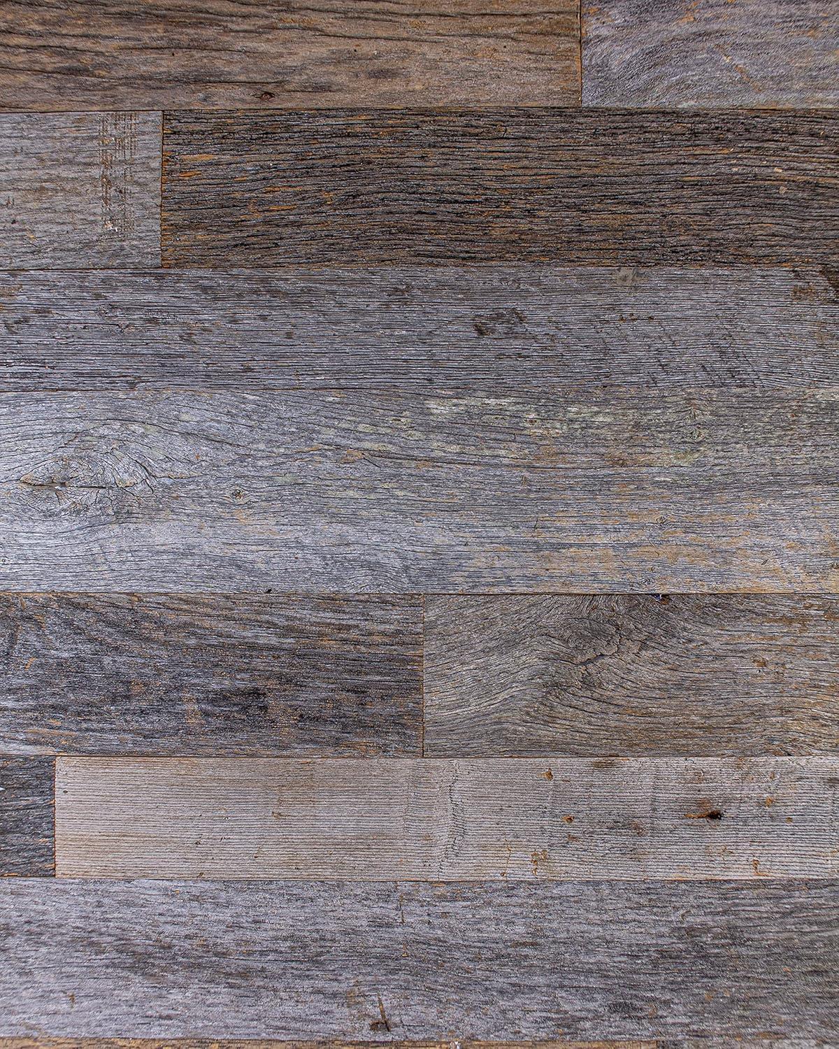 Vintage Harvest Reclaimed Lumber Variable Length Barnwood Wall Paneling in Gray