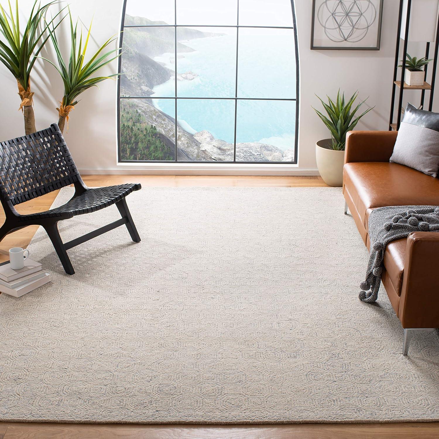 Micro-Loop MLP527 Hand Tufted Indoor Area Rug - Silver/Grey - 8'x10' - Safavieh