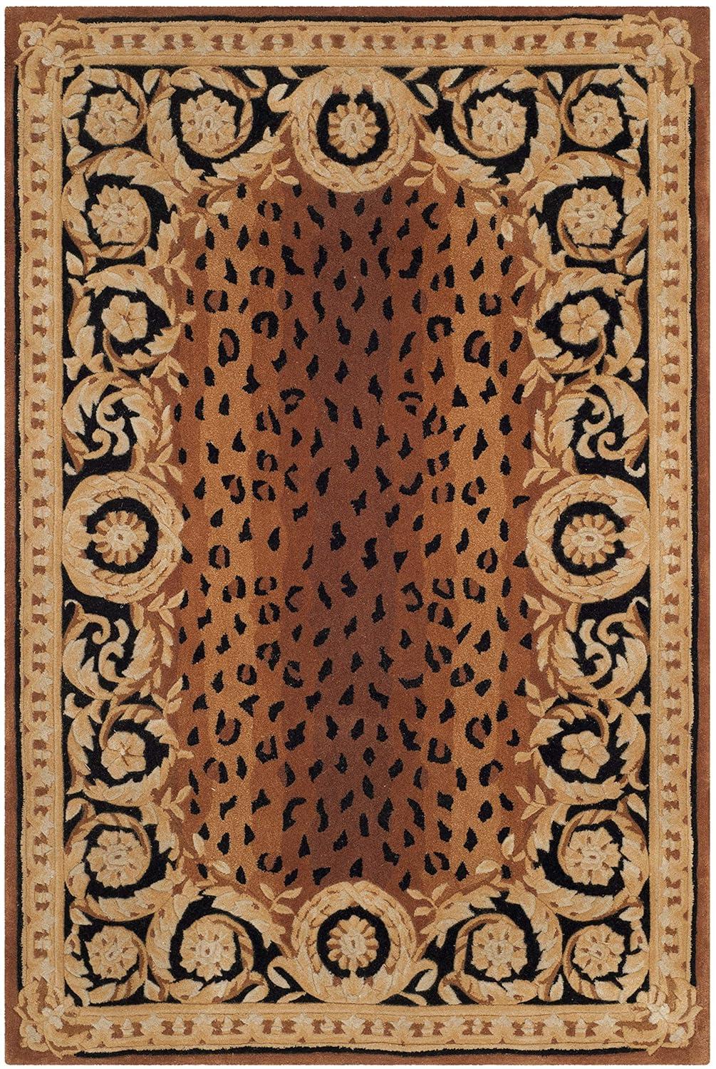 Naples NA712 Hand Tufted Area Rug - Black/Gold - 4'x6' - Safavieh.