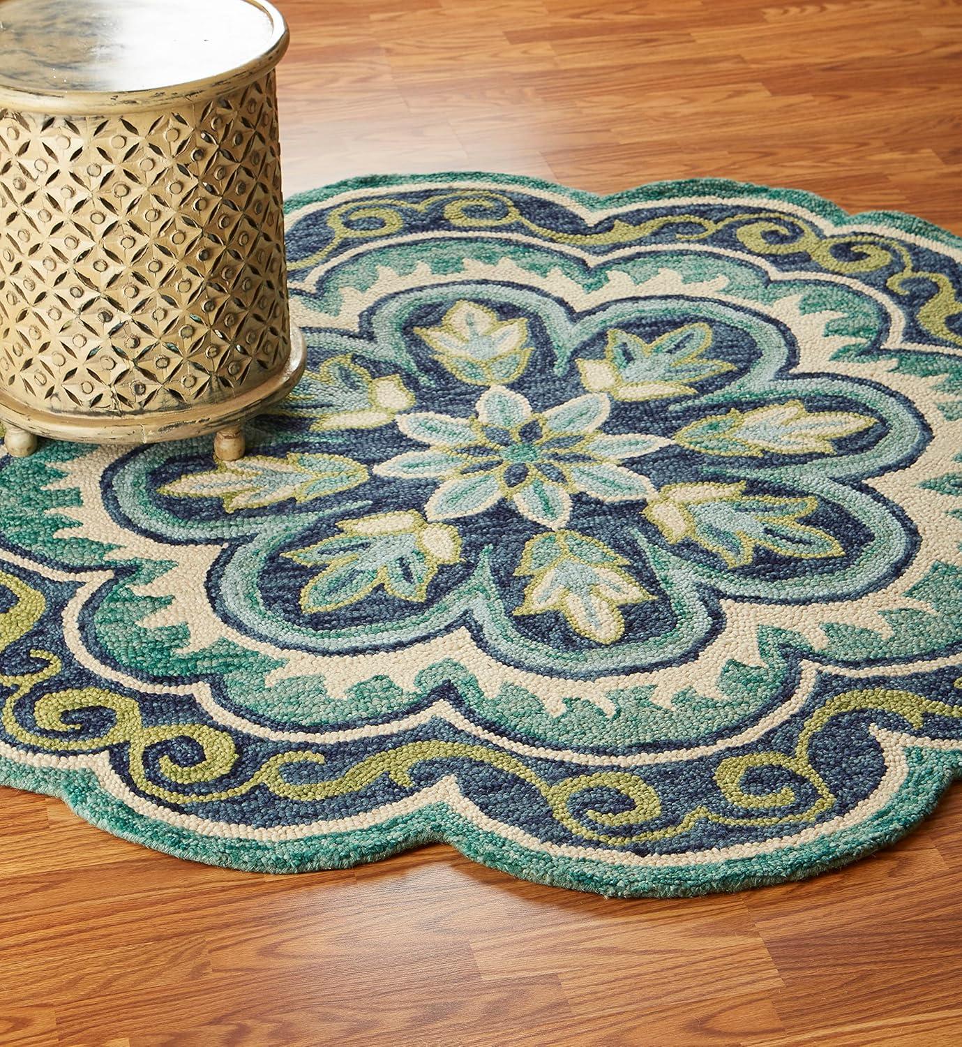 Ox Bay Dazzle Floral Web 8 Feet x 10 Feet Indoor Area Rug