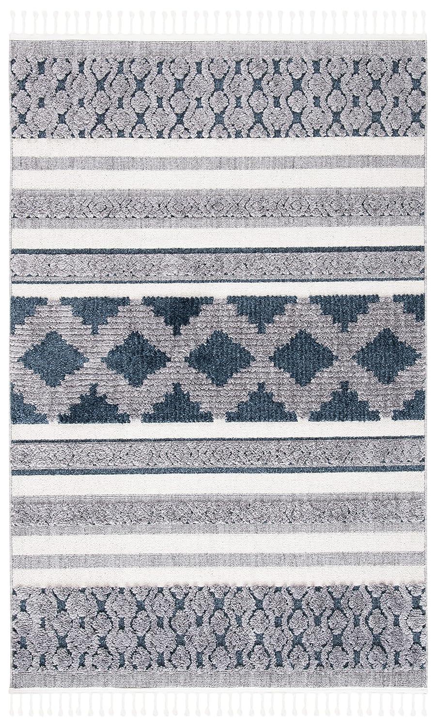 Marrakesh MRK515 Power Loomed Indoor Accent Rug - Ivory/Blue - 3'x5' - Safavieh