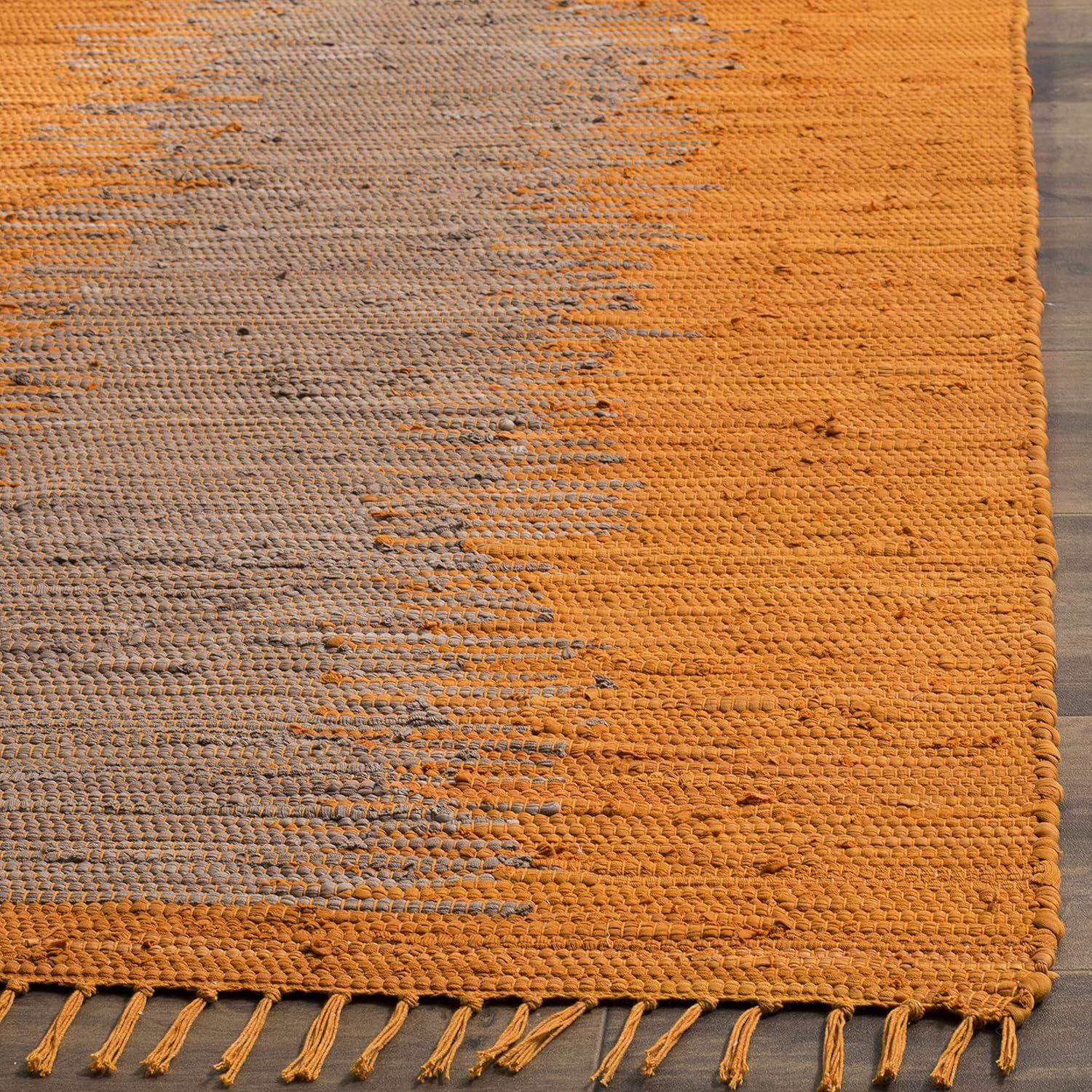 Annia Hand Woven Cotton Abstract Rug