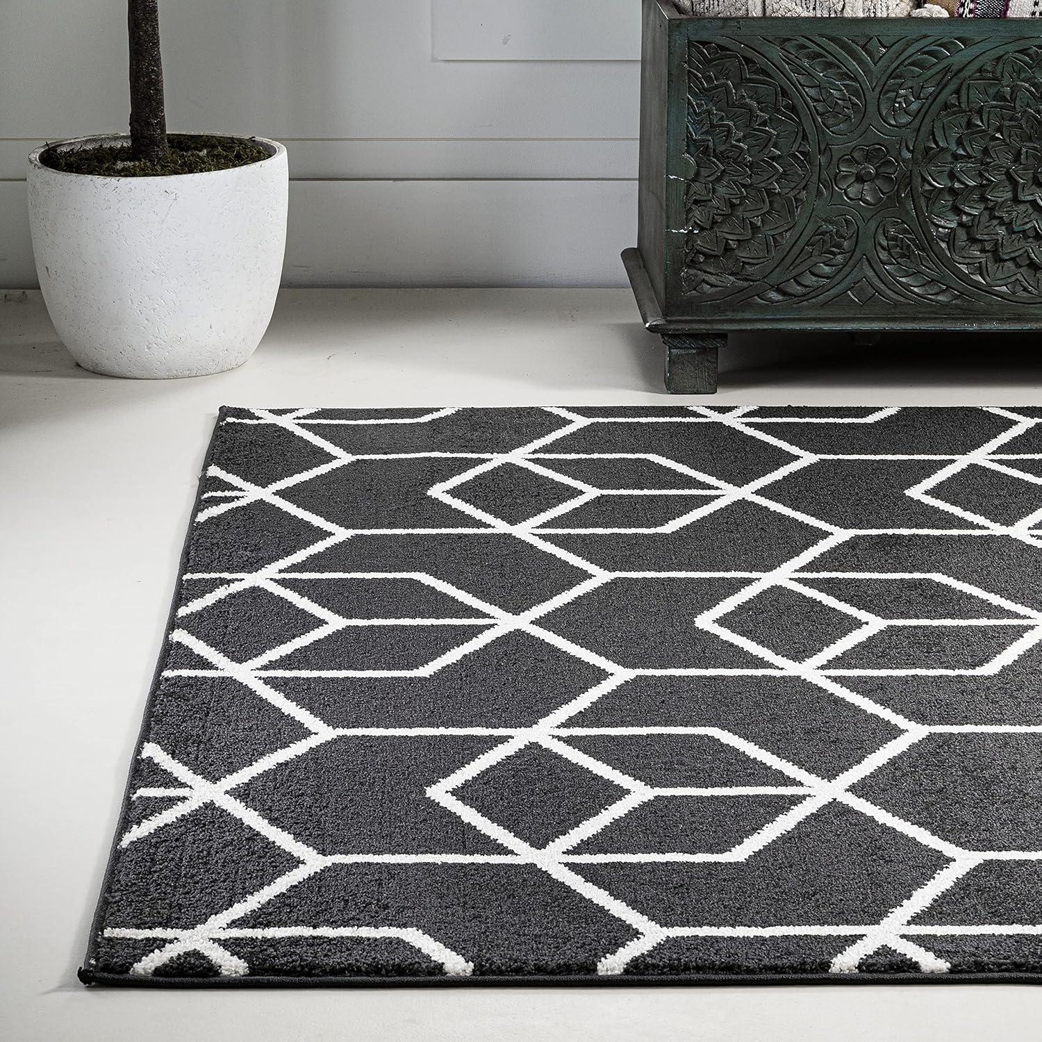 Tumbling Blocks Modern Geometric Area Rug - JONATHAN Y