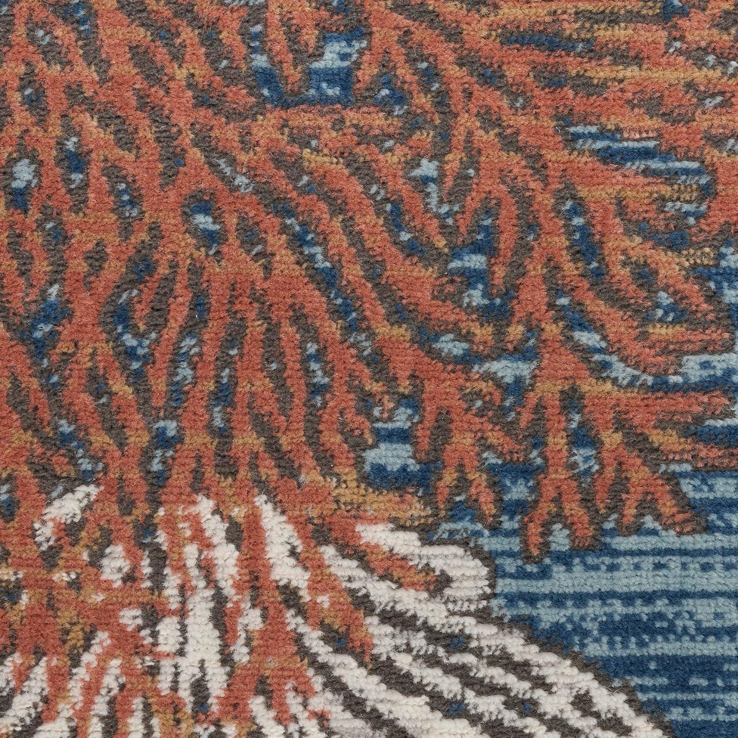 Nourison 7'10" x 9'10" Pompeii Nautical Indoor Area Rug Blue Multicolor