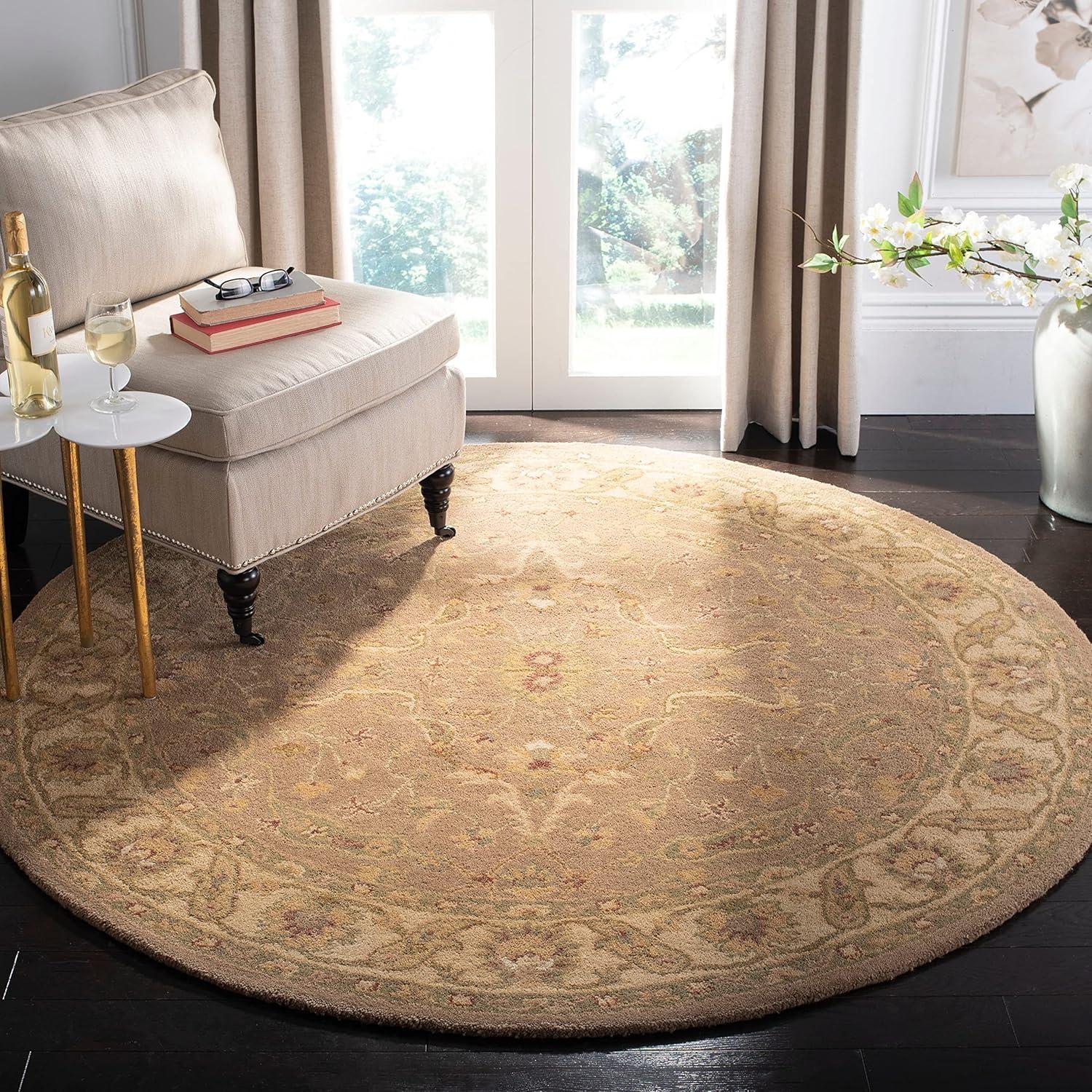 Antiquity AT311 Hand Tufted Area Rug - Teal/Beige - 8'3"x11' - Safavieh.