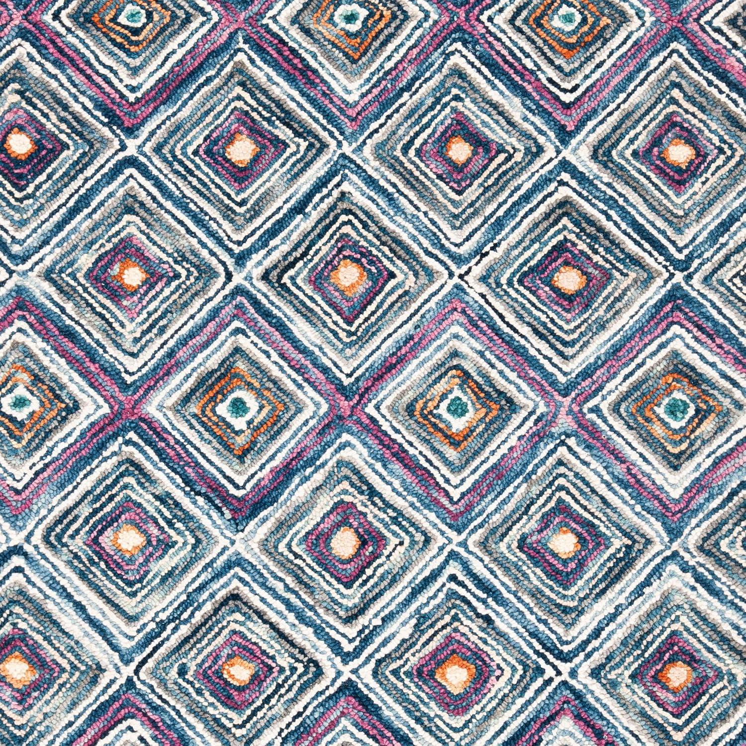 Aspen APN812 Hand Tufted Indoor Runner Rug - Blue/Red - 2'3"x7' - Safavieh
