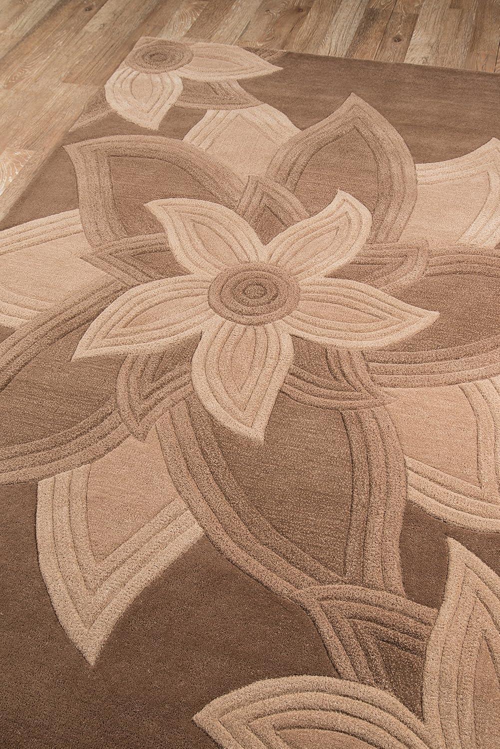 Momeni Transitional Rectangle Area Rug, Mocha, 3'6" X 5'6"