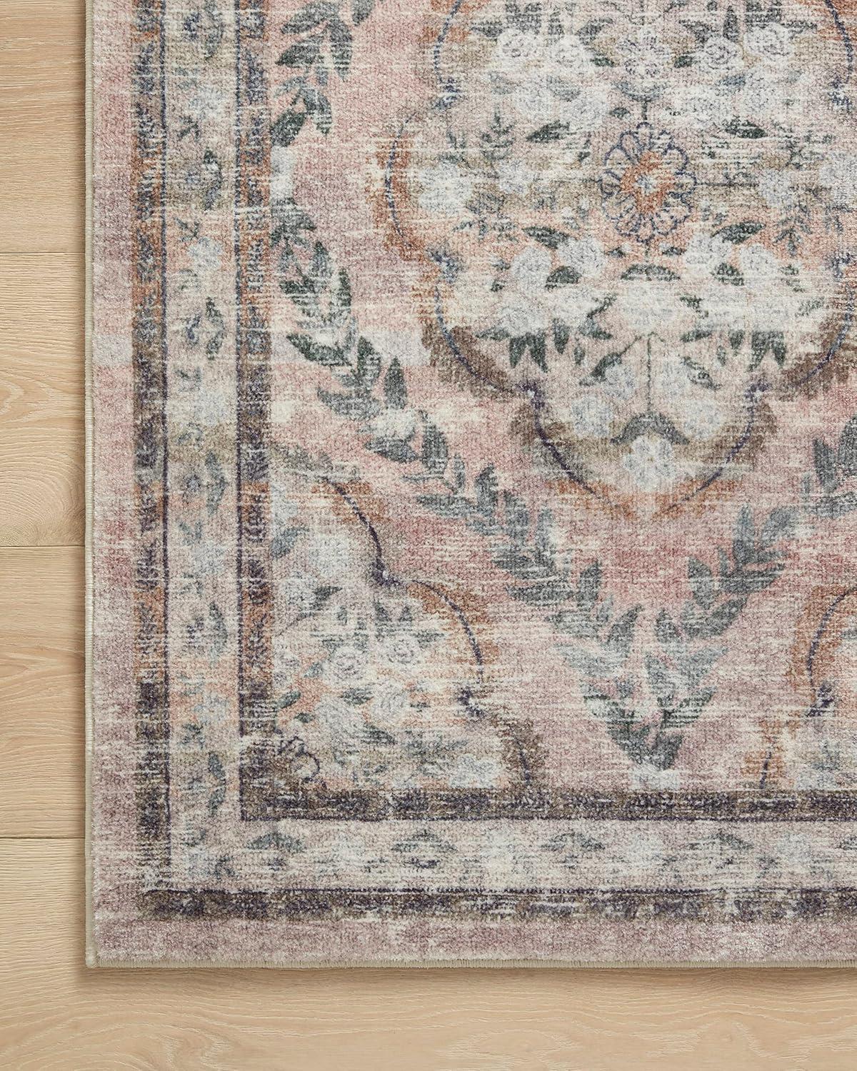 Rifle Paper Co. x Loloi Courtyard Blush Area Rug feat. CloudPile