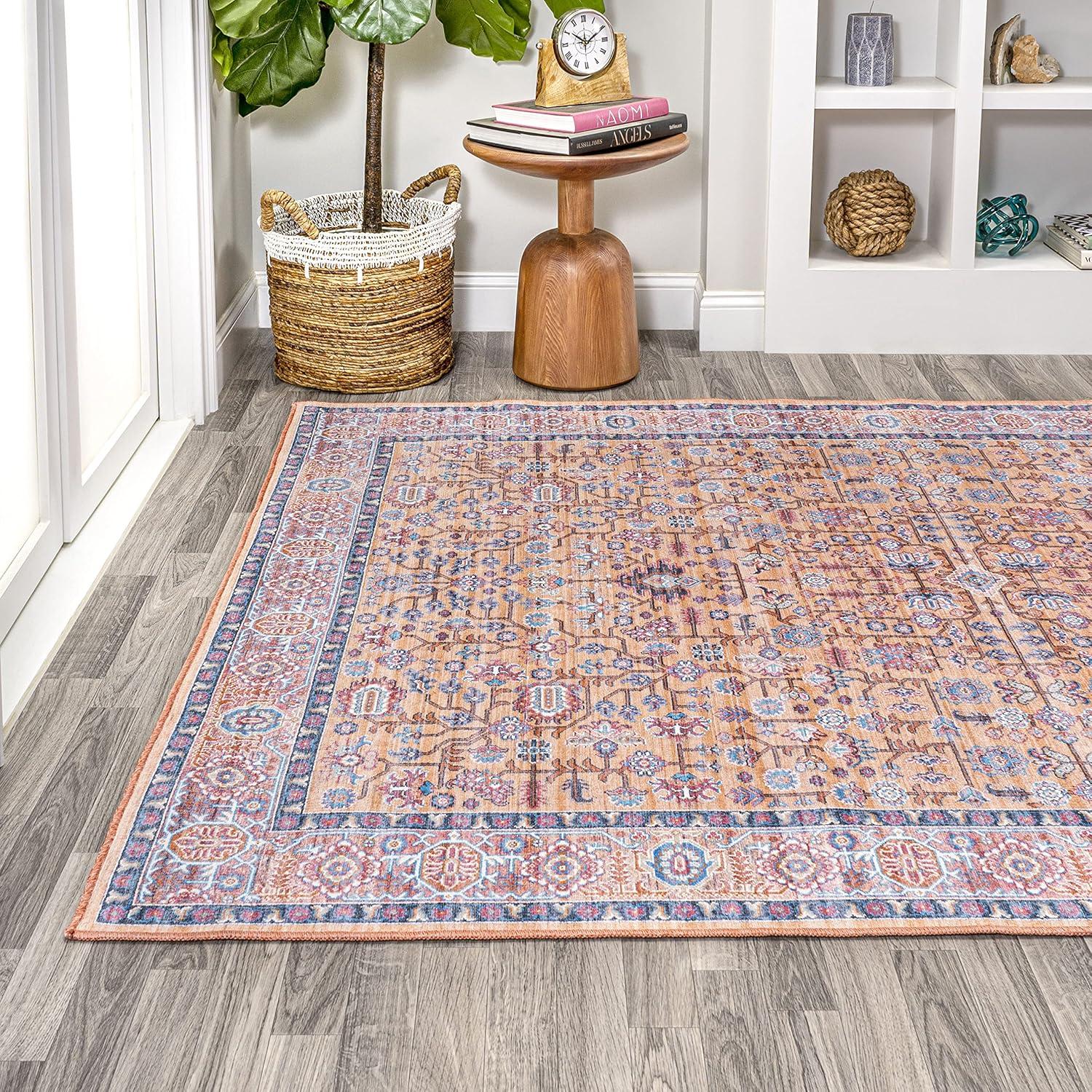 3' x 5' Kemer All-Over Persian Machine Washable Indoor/Outdoor Area Rug, Multi - JONATHAN Y