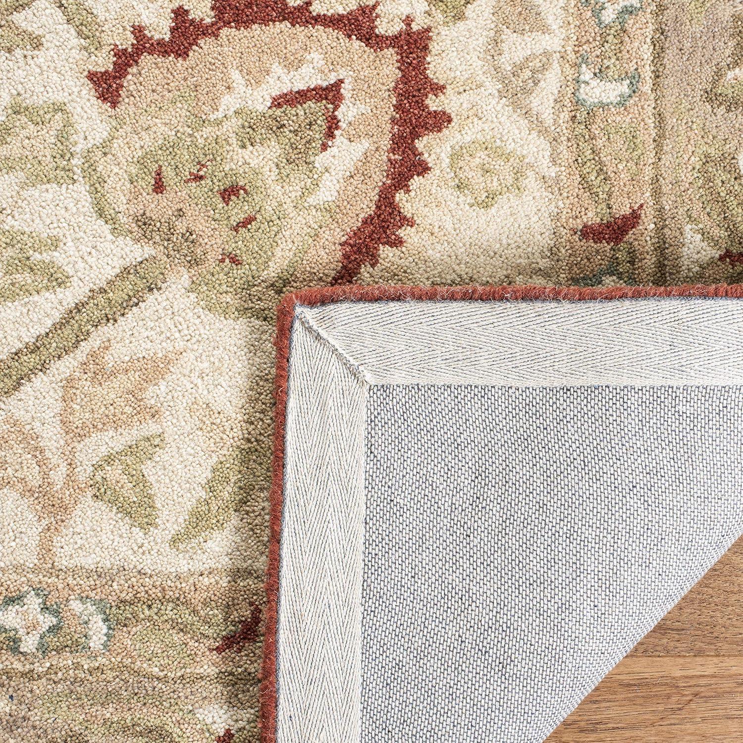 Anatolia AN512 Hand Tufted Indoor Area Rug - Beige/Rust - 5'x8' - Safavieh