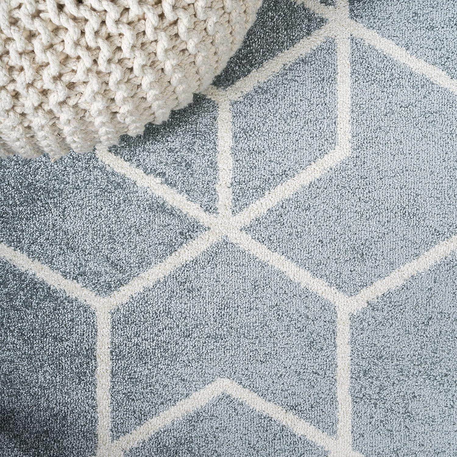 Tumbling Blocks Modern Geometric Area Rug - JONATHAN Y