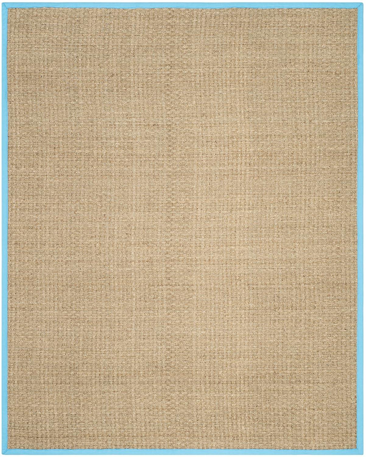 Natural Fiber NF114 Power Loomed Indoor Area Rug - Natural/Turquoise - 8'x10' - Safavieh