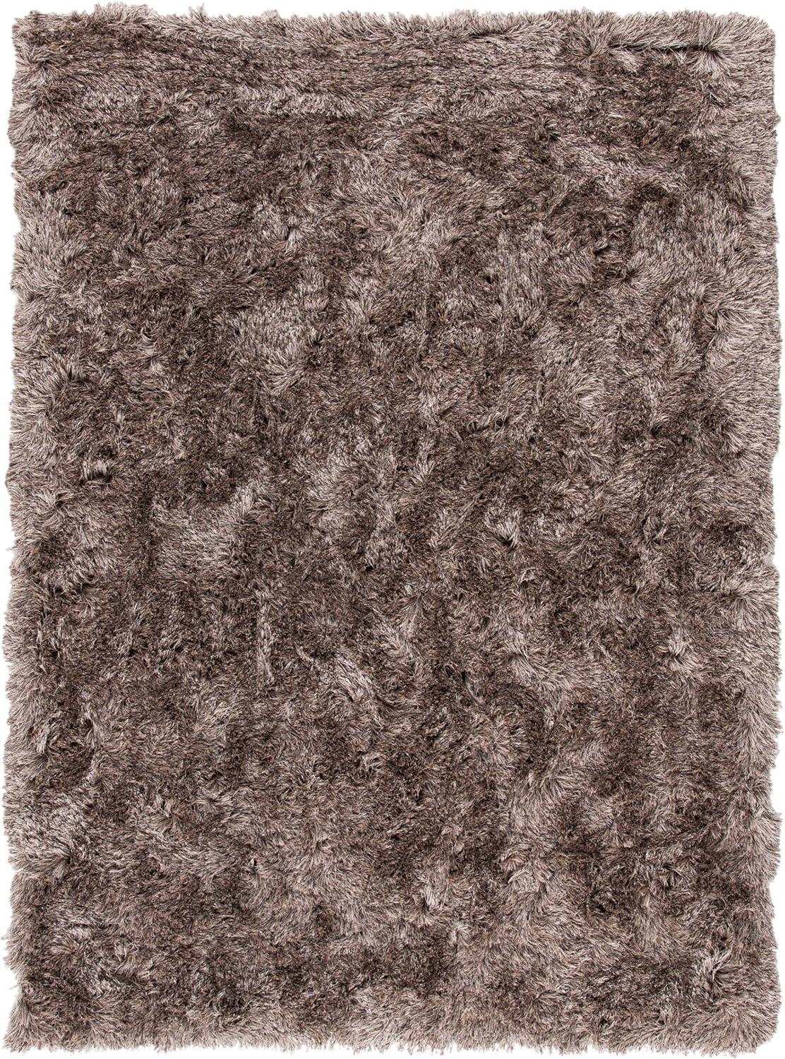 Paris Shag SG511 Hand Tufted Indoor Area Rug - Sable - 5'x7' - Safavieh