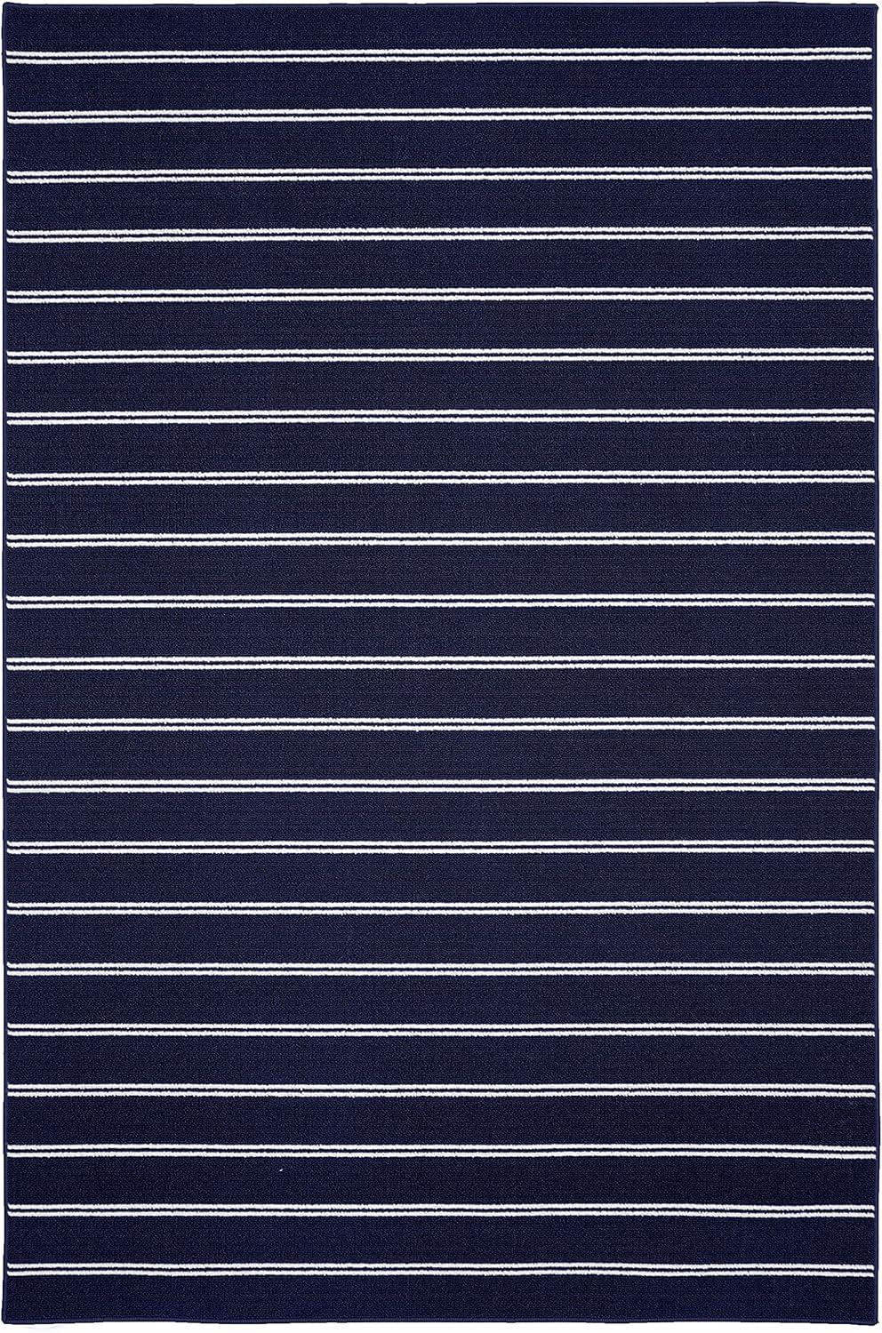 Garland Rug Avery Polypropylene Navy Indoor Area Rug, 5' x 7'5"