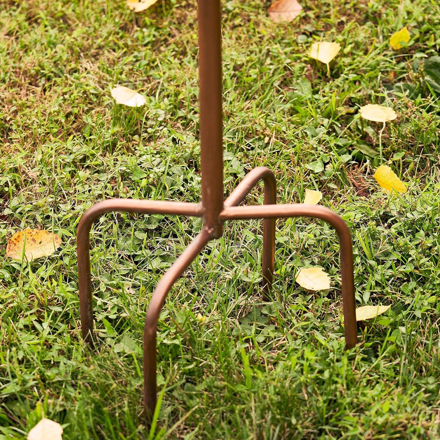 Large Copper Colored Multi-Birdhouse Stakes, Room for 4 Bird Families in Each (Castle Home)