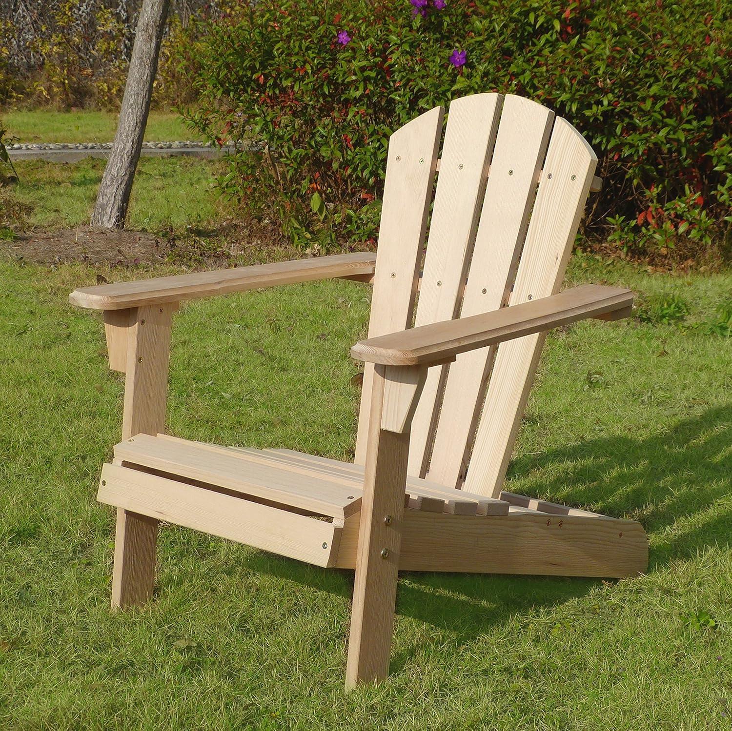 Kids Natural Canadian Hemlock Foldable Adirondack Chair