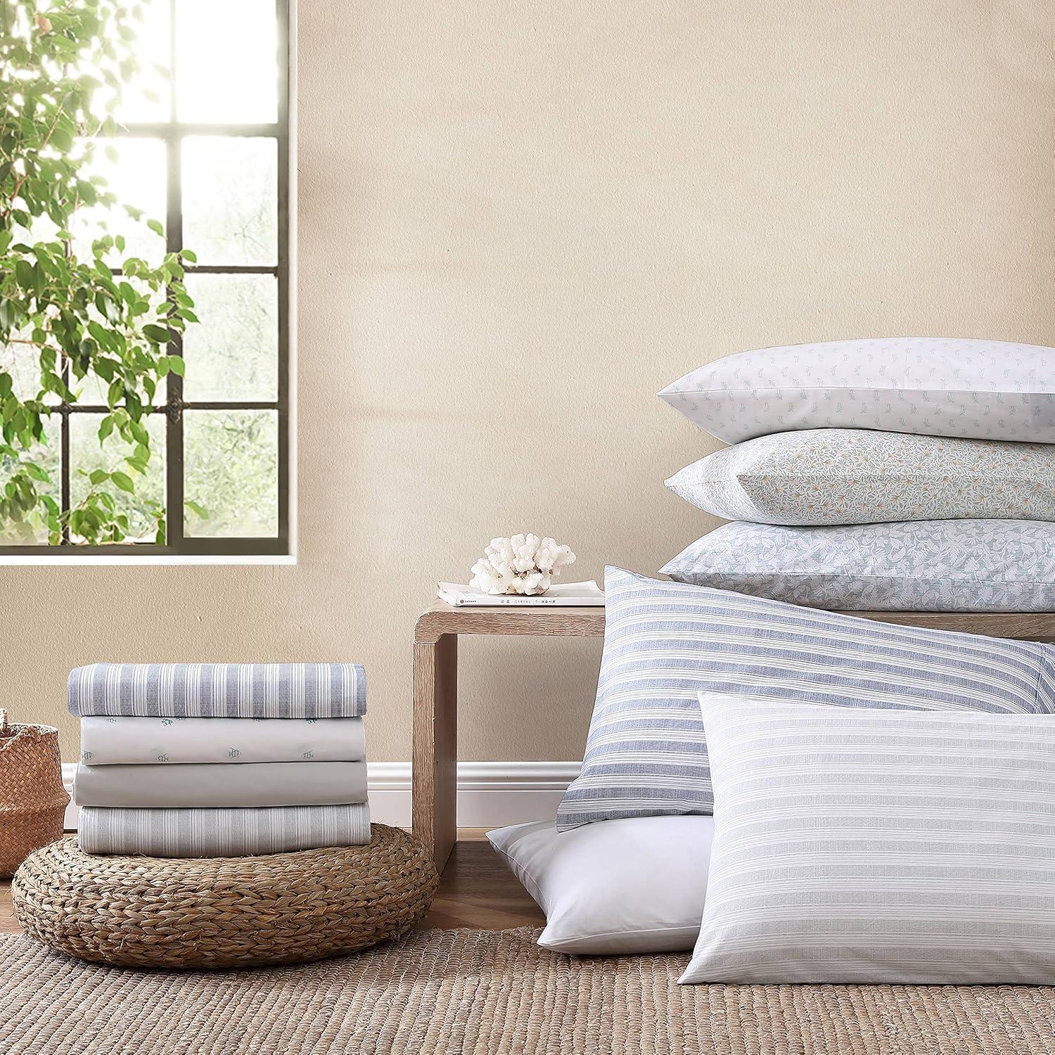 Tommy Bahama Crane Flower 100% Cotton Percale- 4 Piece- Sheet Set  Green- Queen