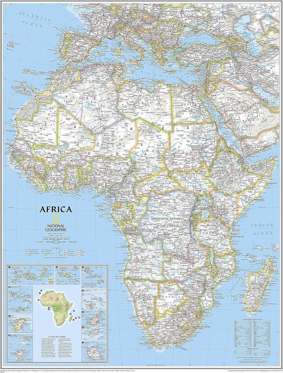 National Geographic Maps Africa Classic Wall Map