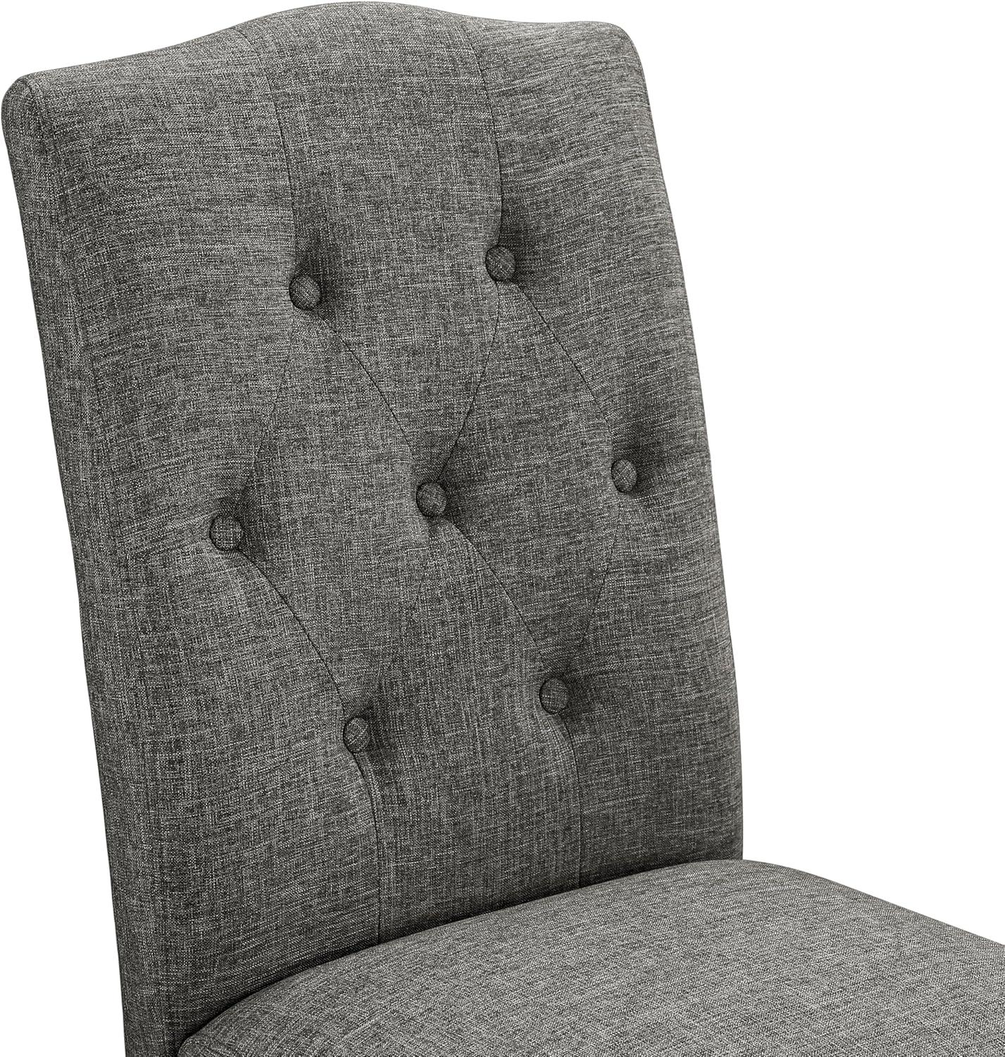 Dorel Living Claudio Tufted Dining or Living Room Accent Chair in Gray