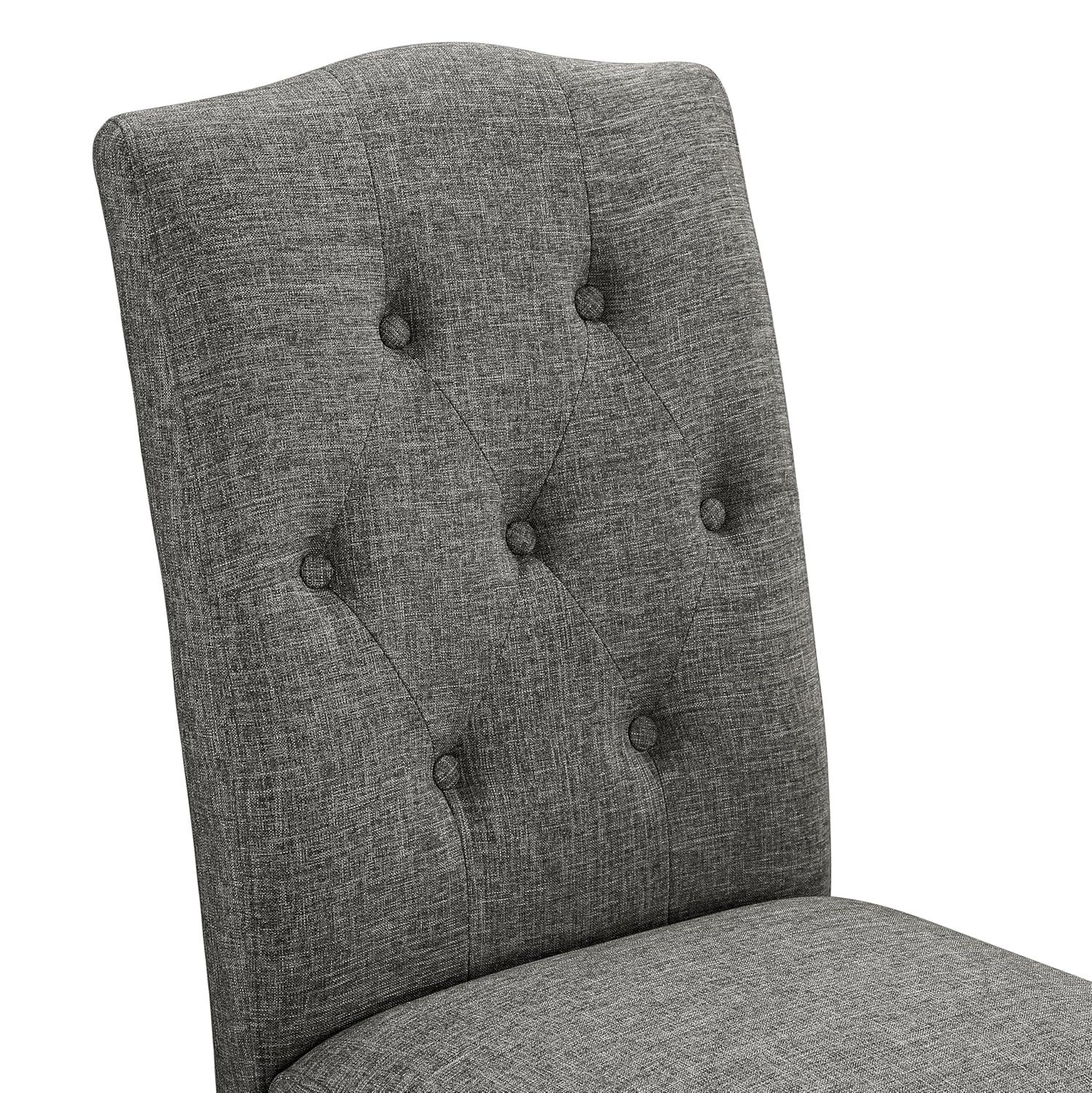 Dorel Living Claudio Tufted Dining or Living Room Accent Chair in Gray