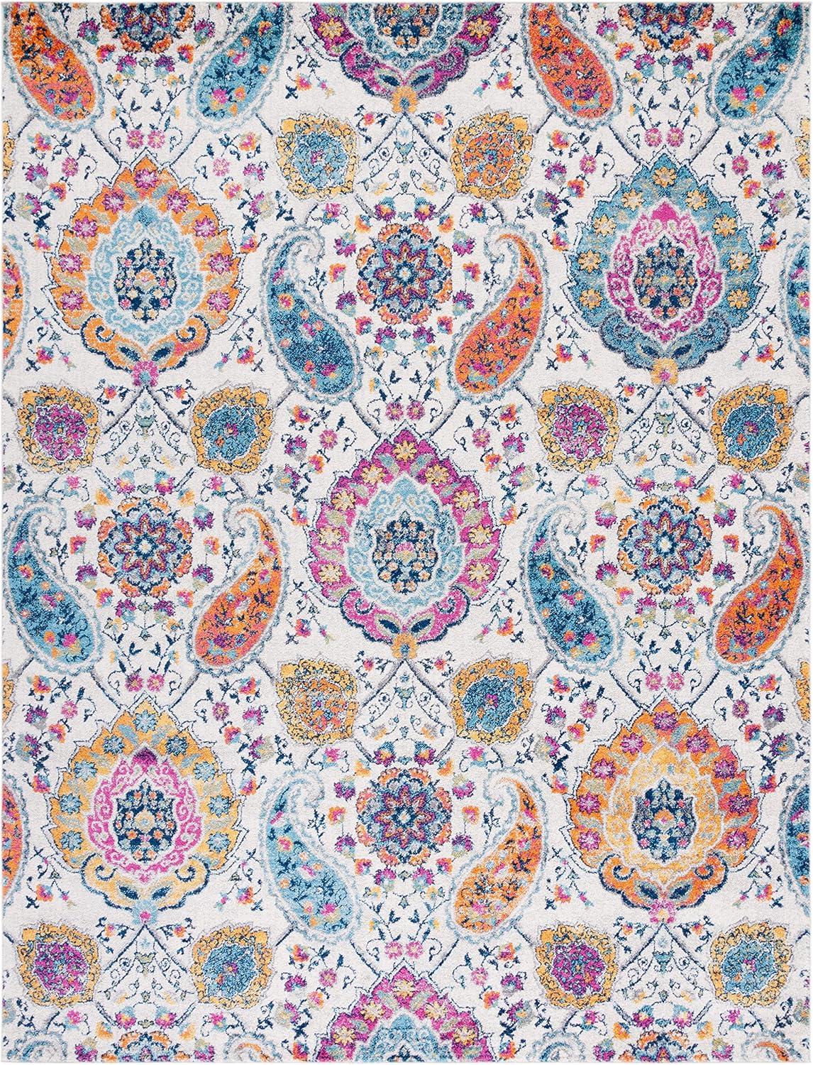 SAFAVIEH Madison Hope Floral Paisley Area Rug, Cream/Multi, 10' x 14'