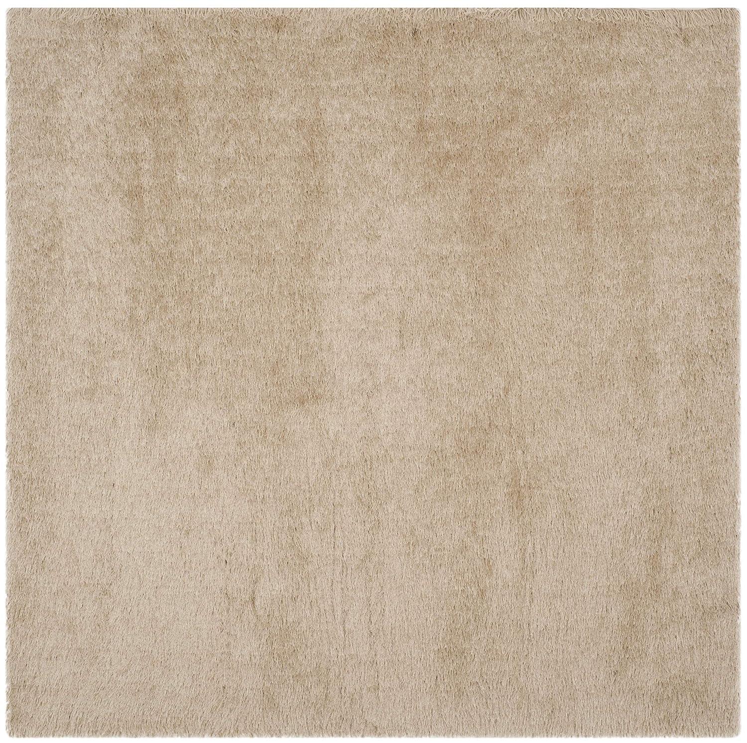 Venice Shag SG256 Hand Tufted Indoor Accent Rug - Champagne - 4'x4' - Safavieh