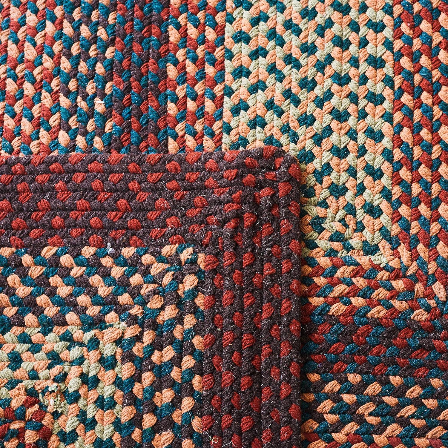 Braided BRD651 Flat Weave Indoor Area Rug - Dark Grey/Blue - 6'x6' - Safavieh