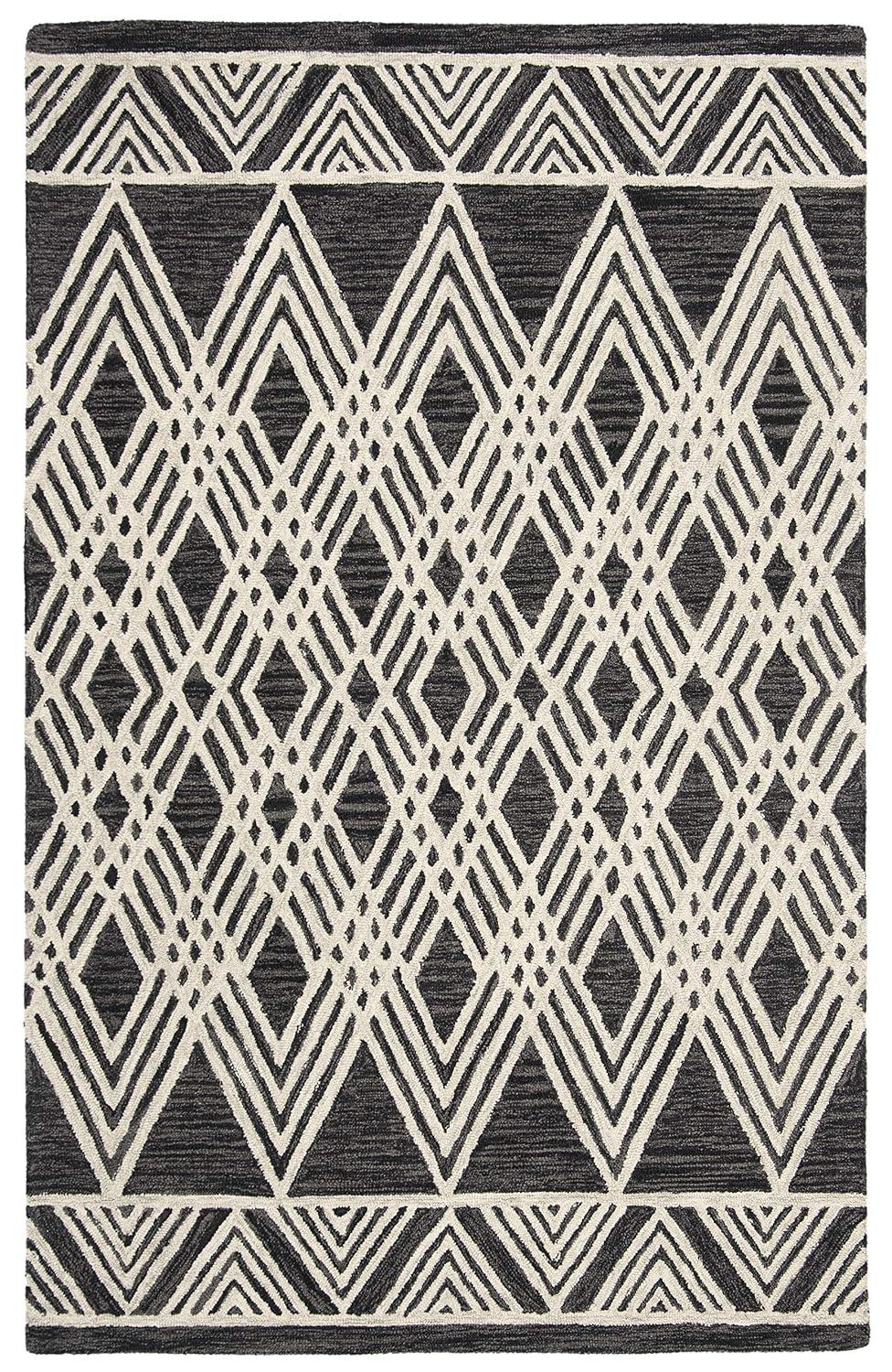 Micro-Loop MLP155 Hand Tufted Area Rug - Charcoal/Ivory - 5'x8' - Safavieh.