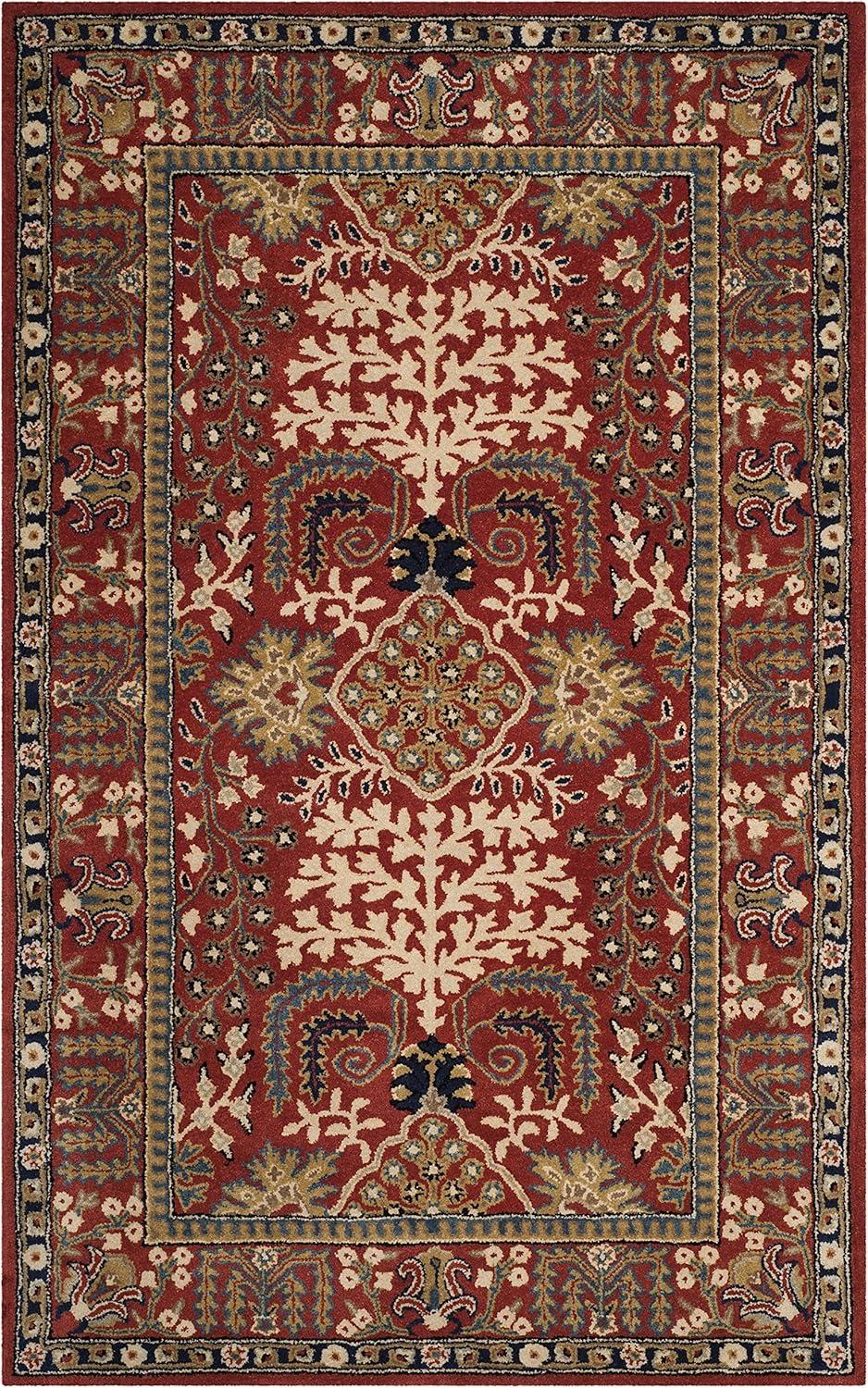 Antiquity AT64 Hand Tufted Area Rug - Red/Multi - 5'x8' - Safavieh.