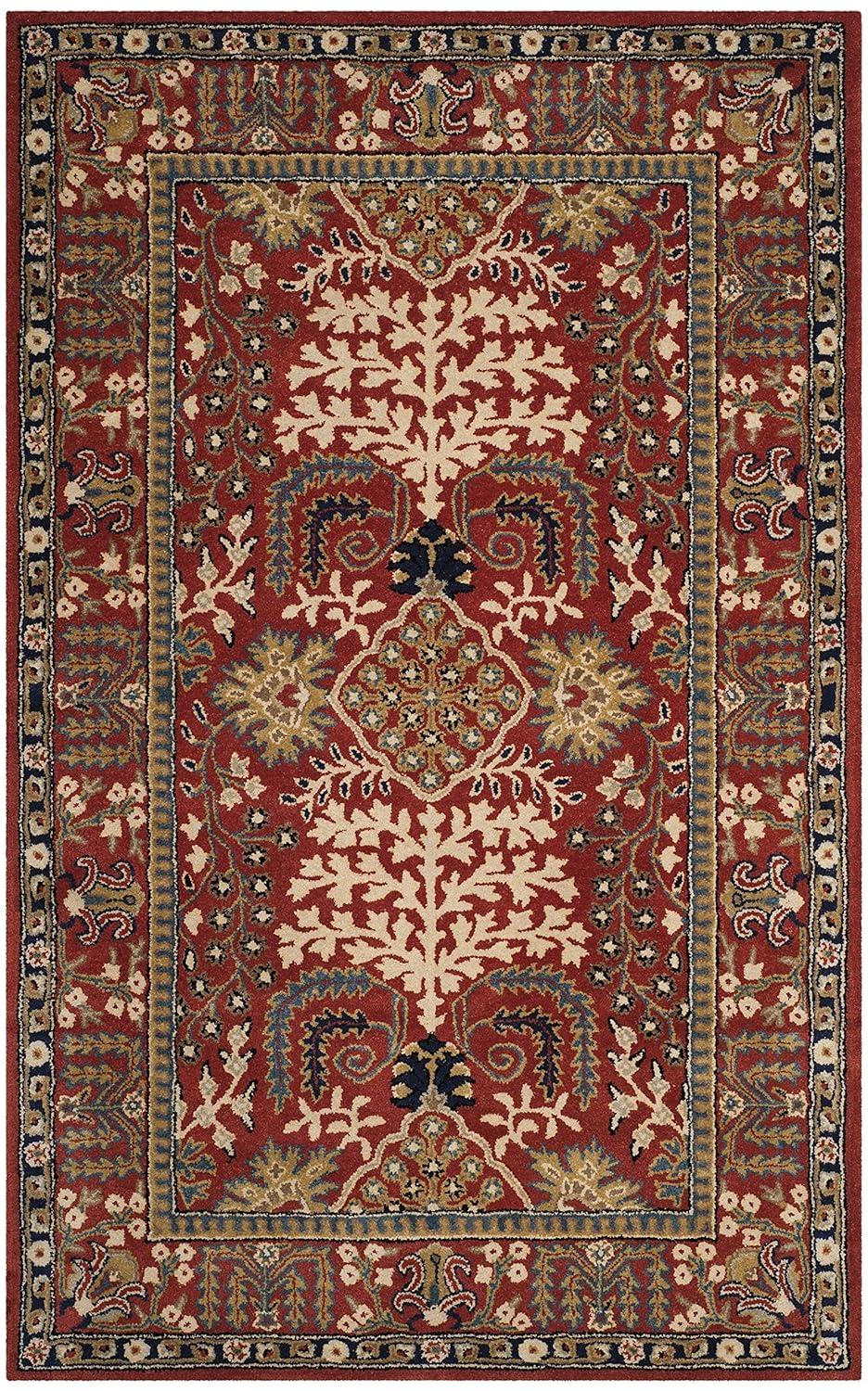 Antiquity AT64 Hand Tufted Area Rug - Red/Multi - 5'x8' - Safavieh.
