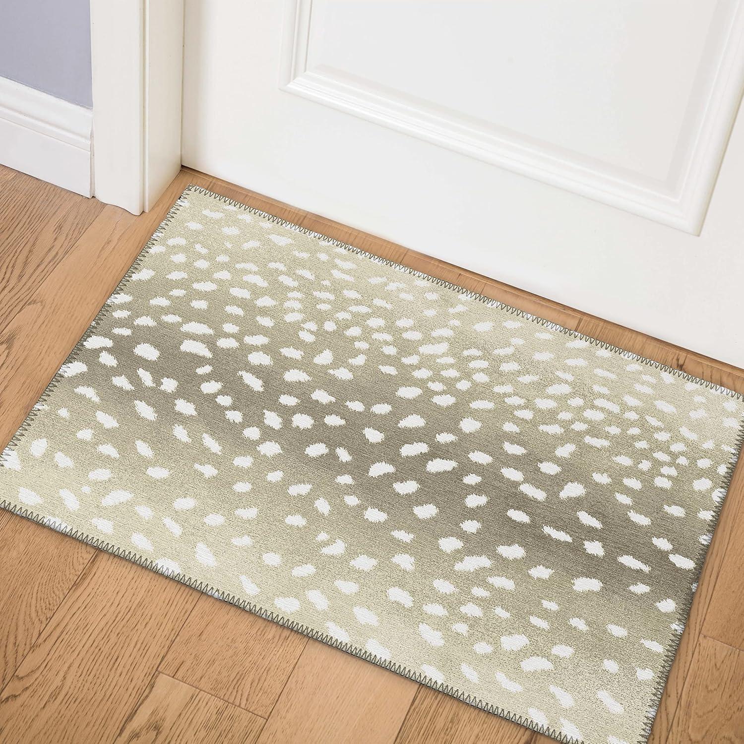 Addison Rugs Indoor/ Outdoor Addison Safari Gazelle Animal Print Washable Area Rug 1'8" x 2'6" - Fawn