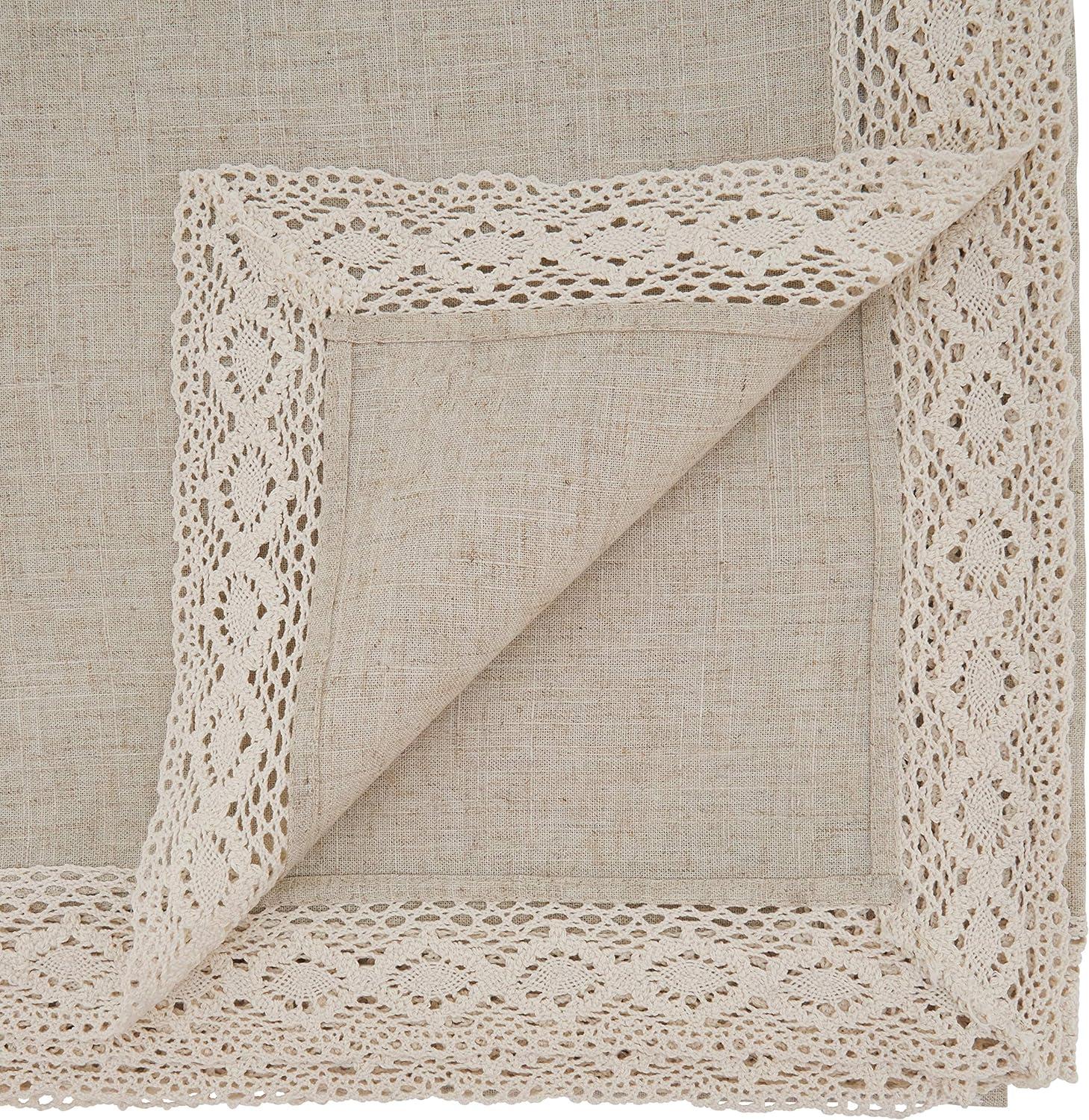 Saro Lifestyle Classic Lace Border Tablecloth