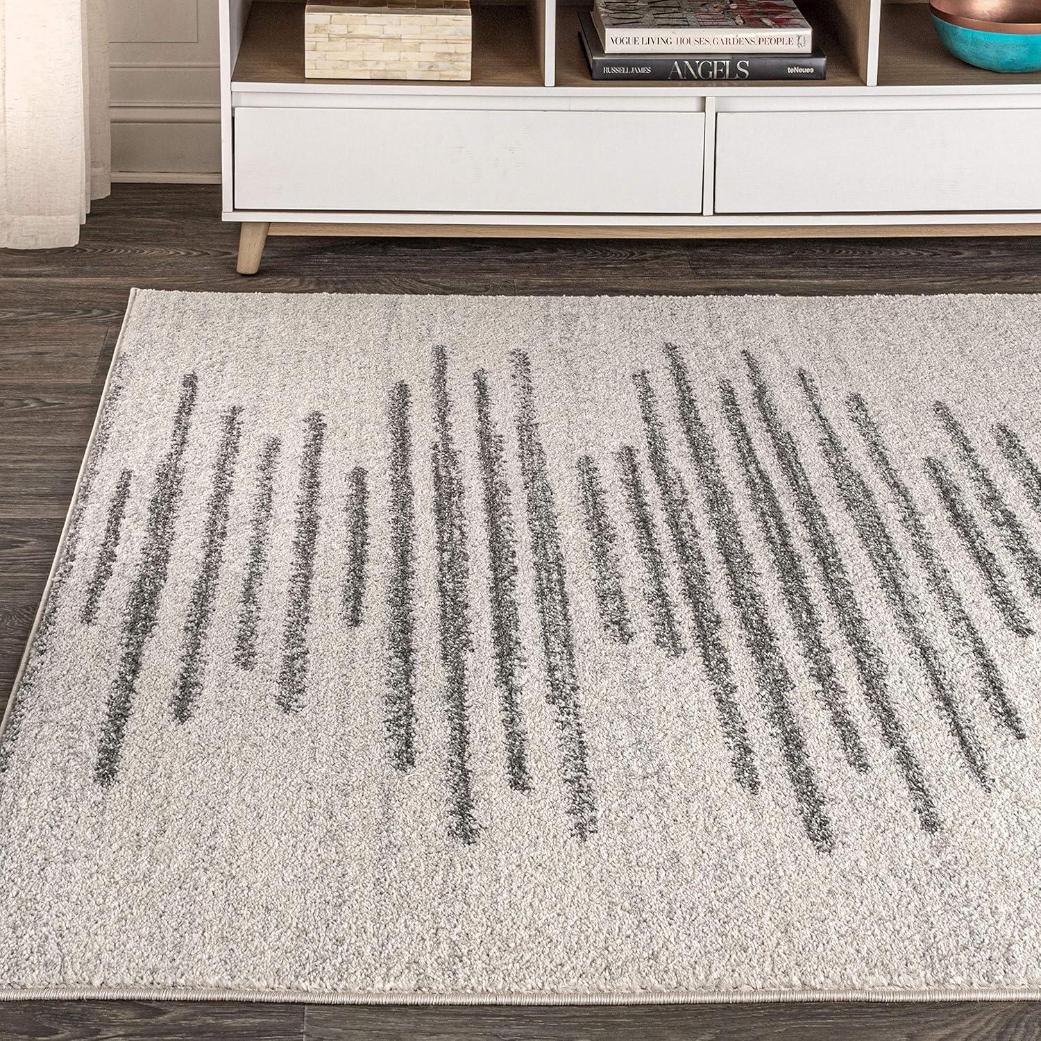 Aya Berber Stripe Geometric Area Rug  - JONATHAN Y