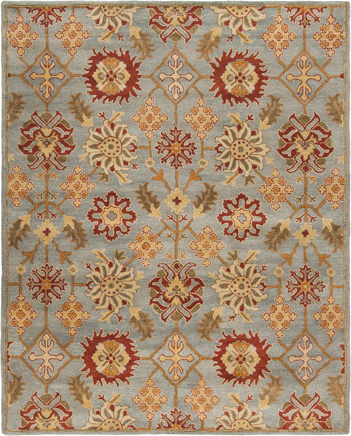 Heritage HG420 Hand Tufted Area Rug - Charcoal/Multi - 8'x10' - Safavieh.