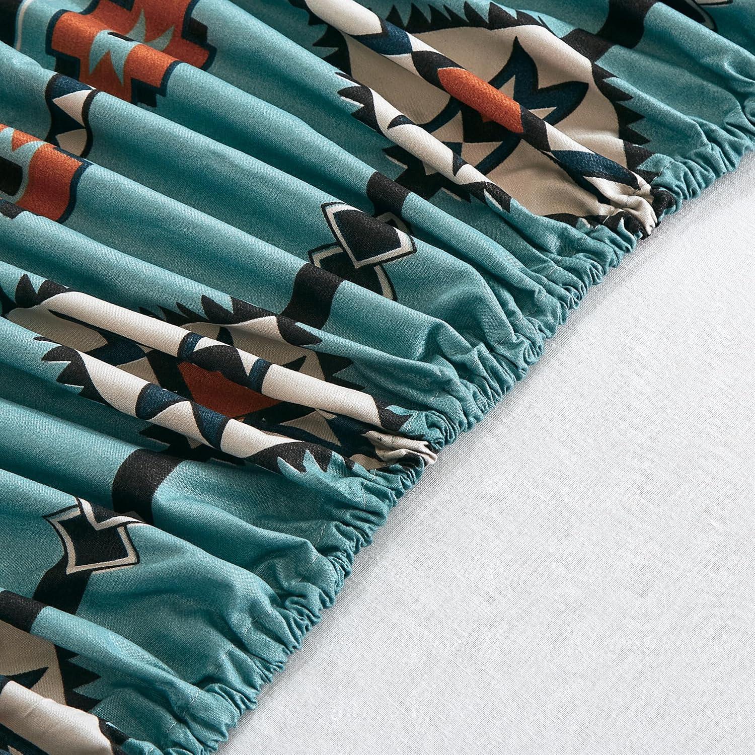 Southwestern Cowboy Rodeo Full Size Multicolor Microfiber Sheet Set