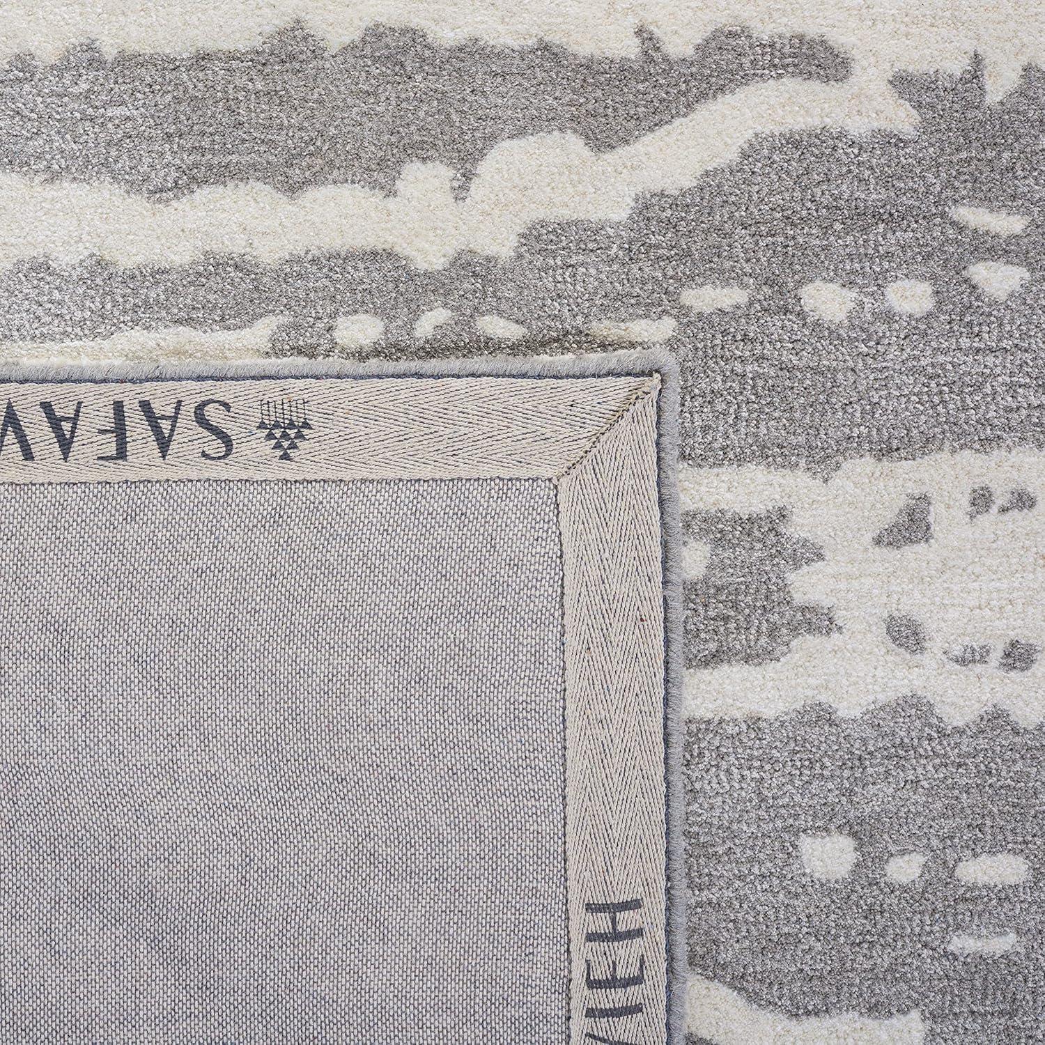 Soho SOH656 Hand Tufted Area Rug - Grey/Ivory - 7'6"x9'6" - Safavieh.